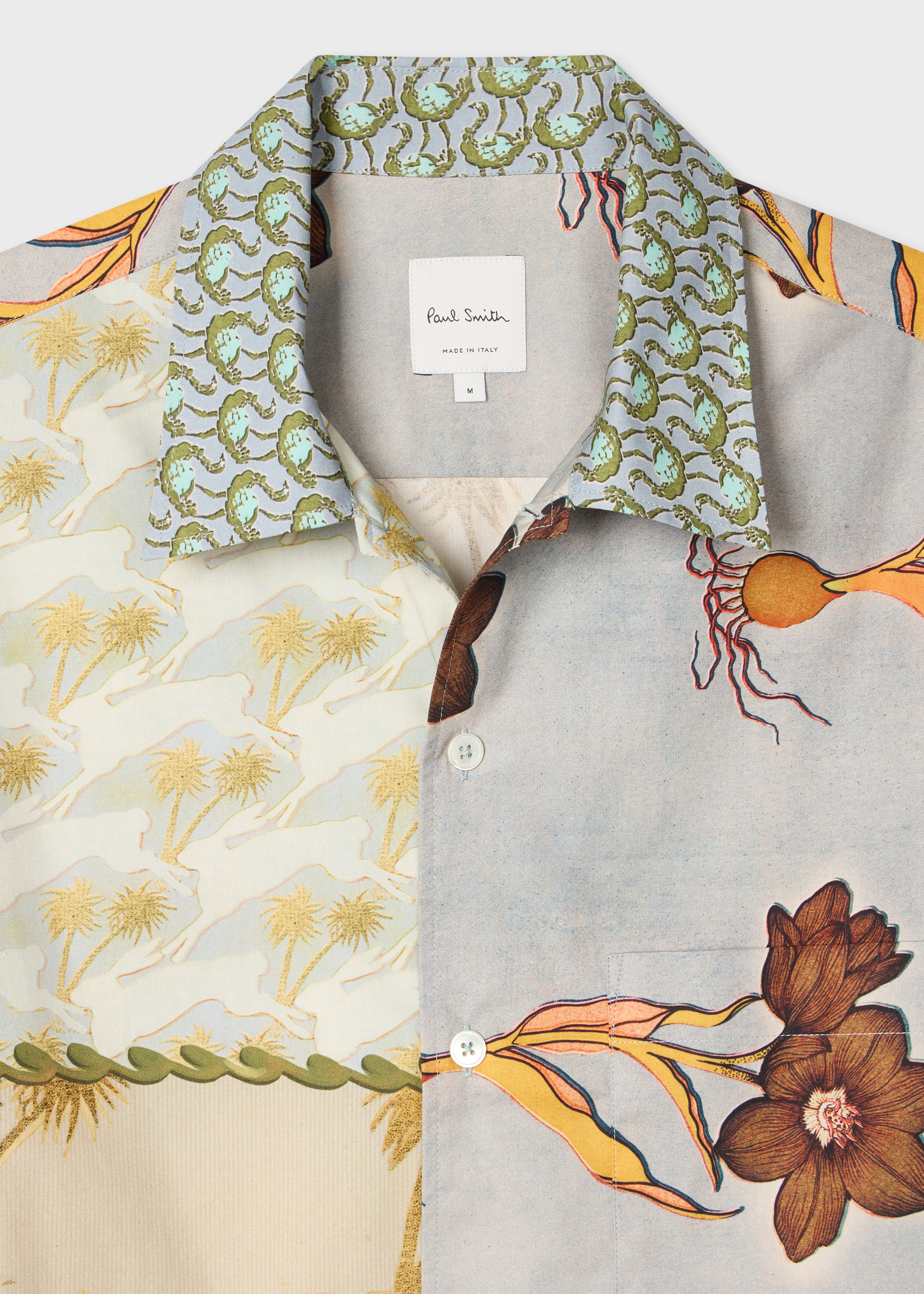 Blue and Yellow 'Textile' Shirt