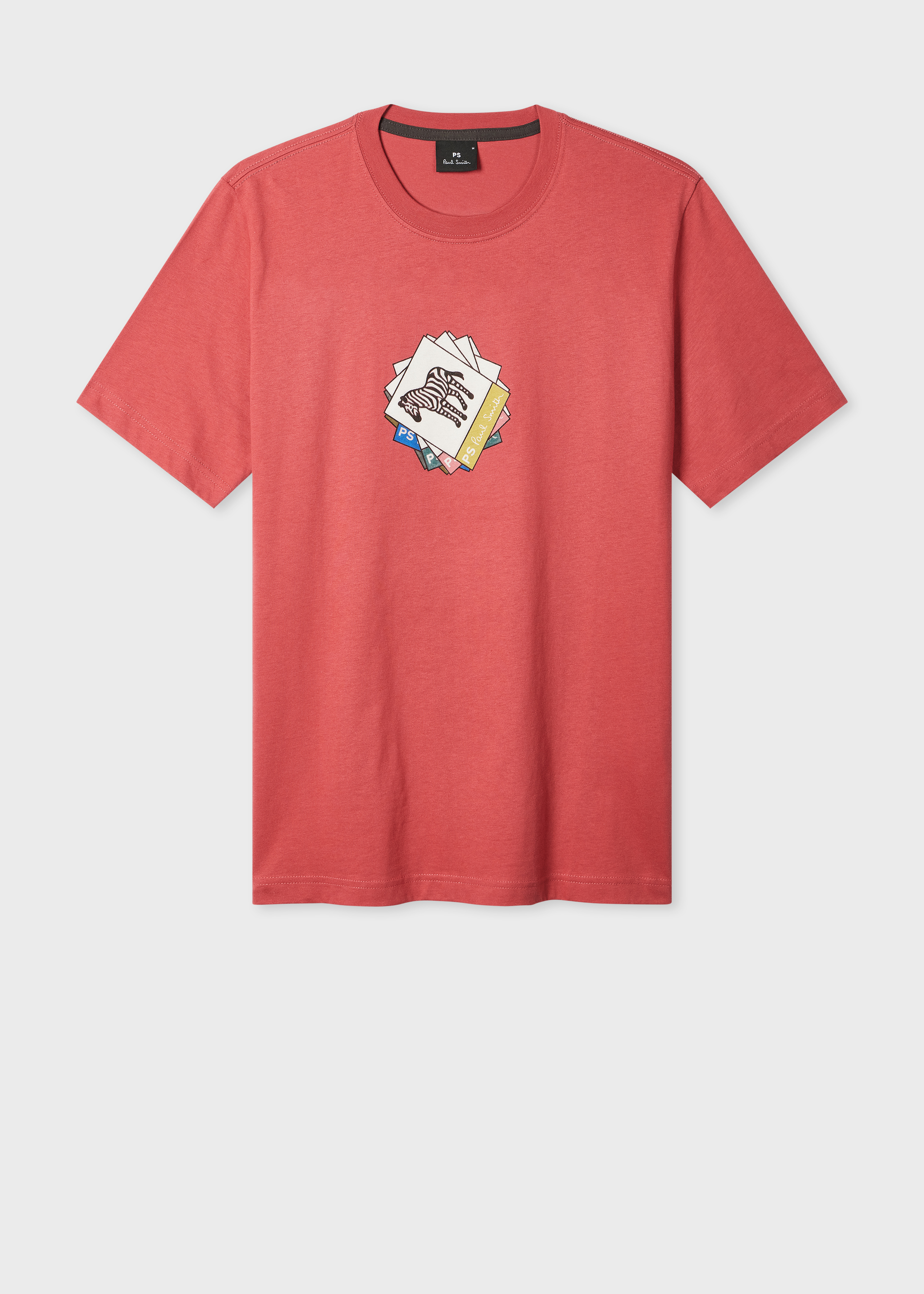 Pink Organic Cotton 'Zebra Cards' T-Shirt