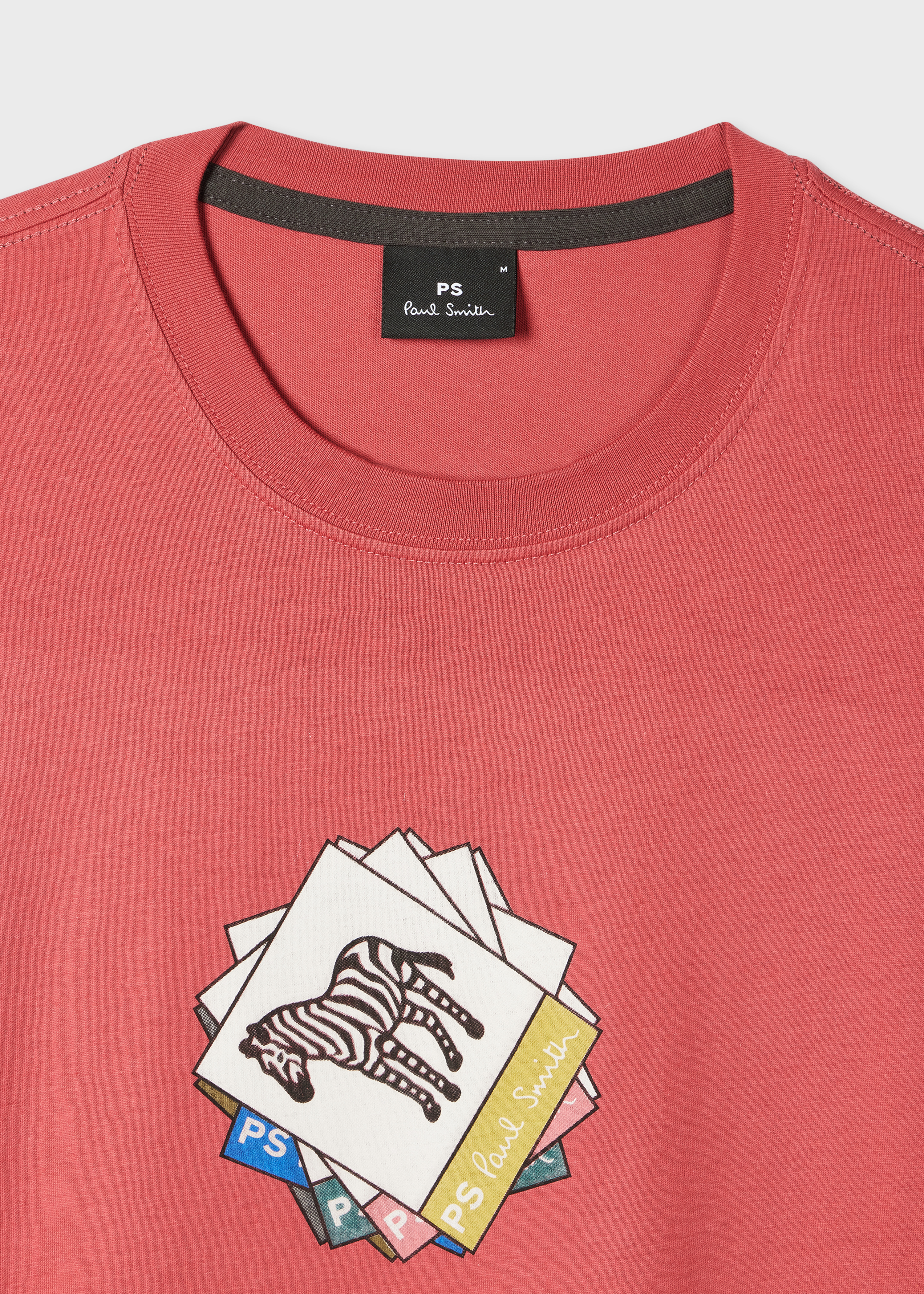 Pink Organic Cotton 'Zebra Cards' T-Shirt