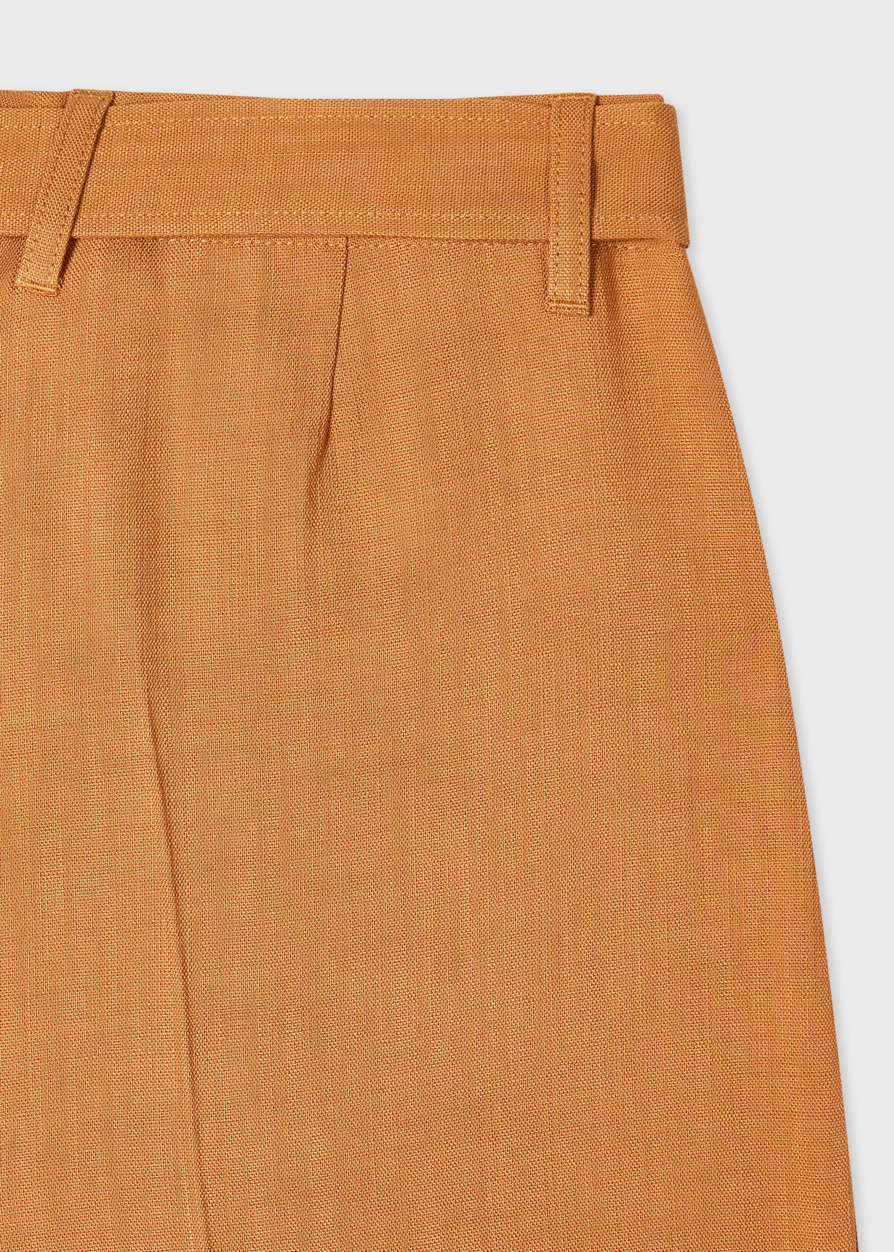 Women's Tan Textured Bootcut Trousers