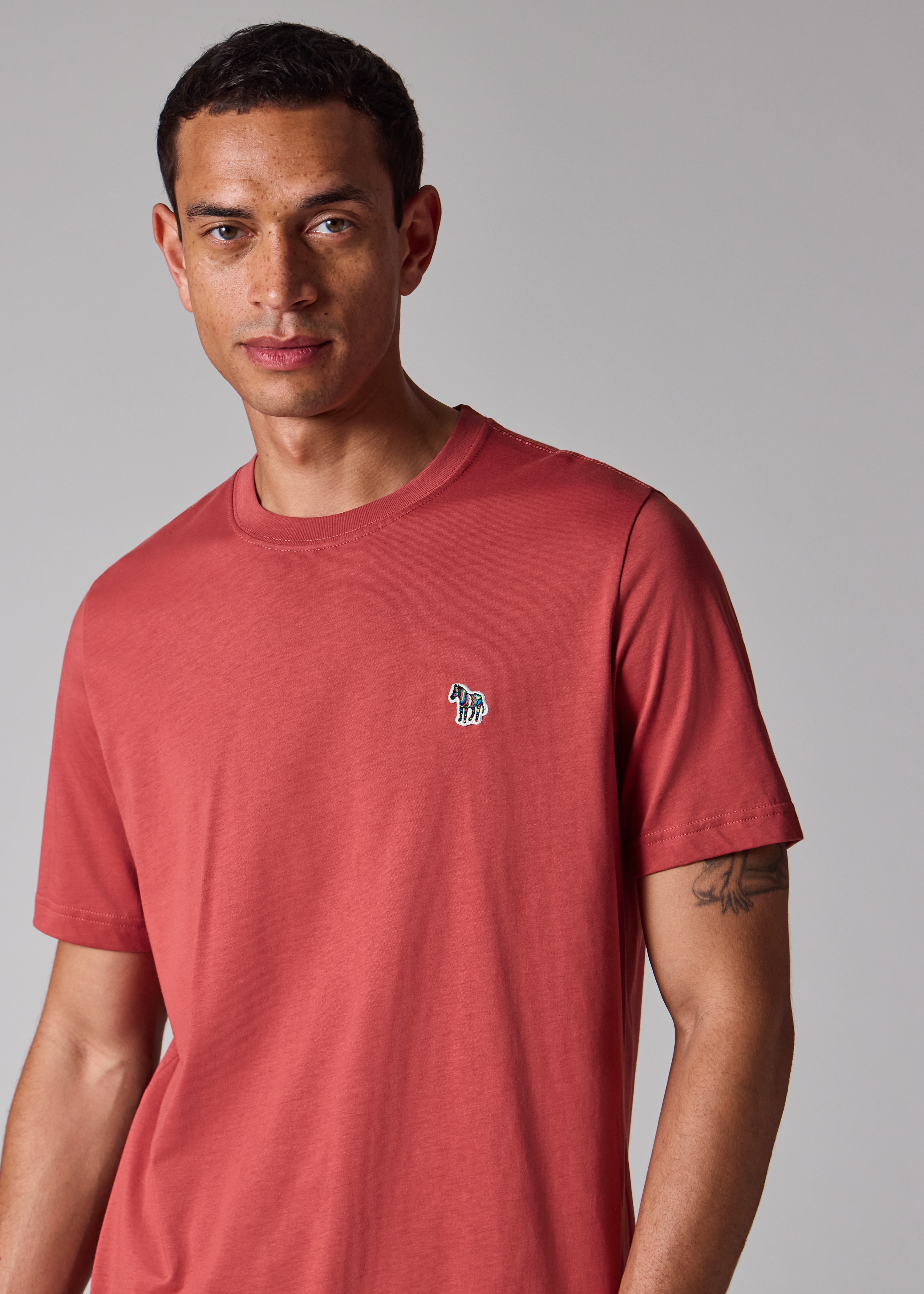 Soft Pink Organic Cotton Zebra Logo T-Shirt