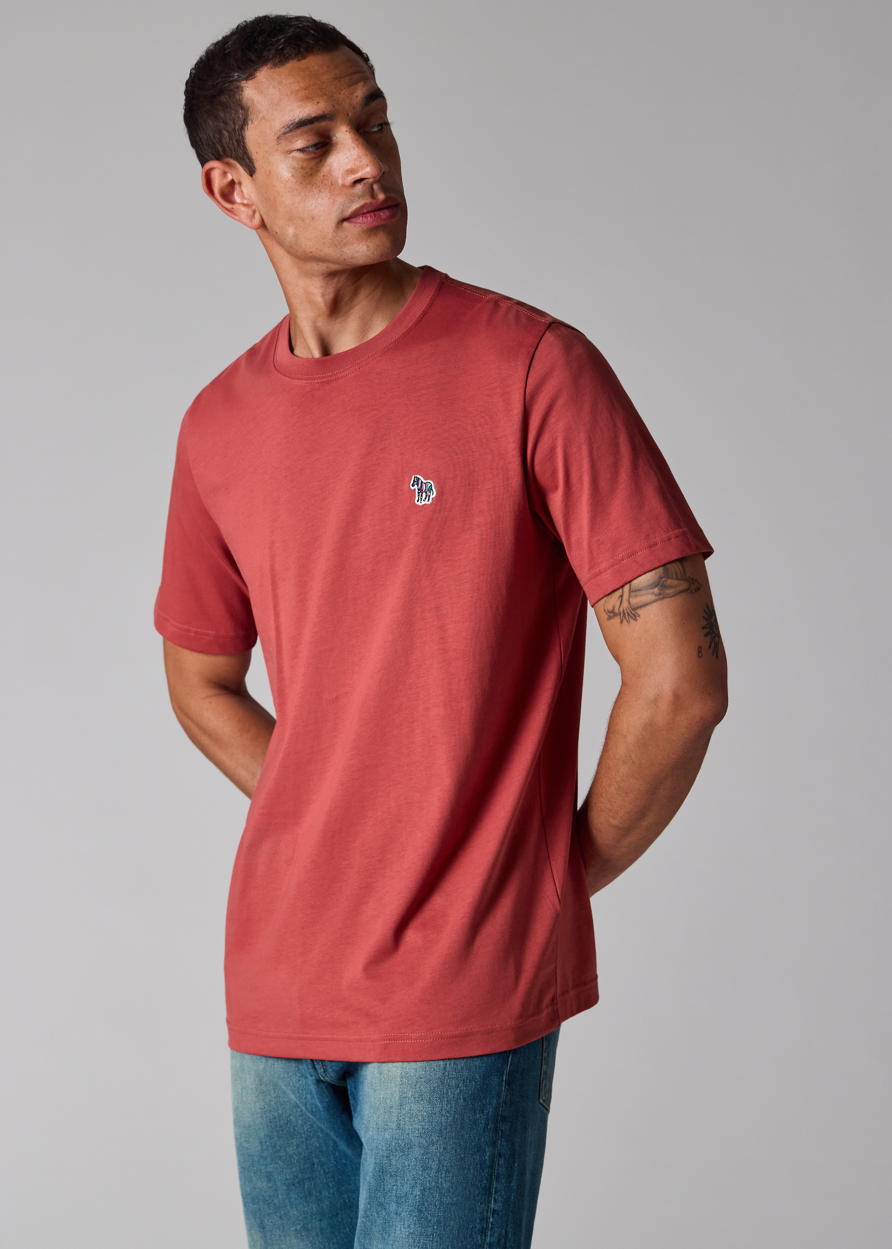 Soft Pink Organic Cotton Zebra Logo T-Shirt
