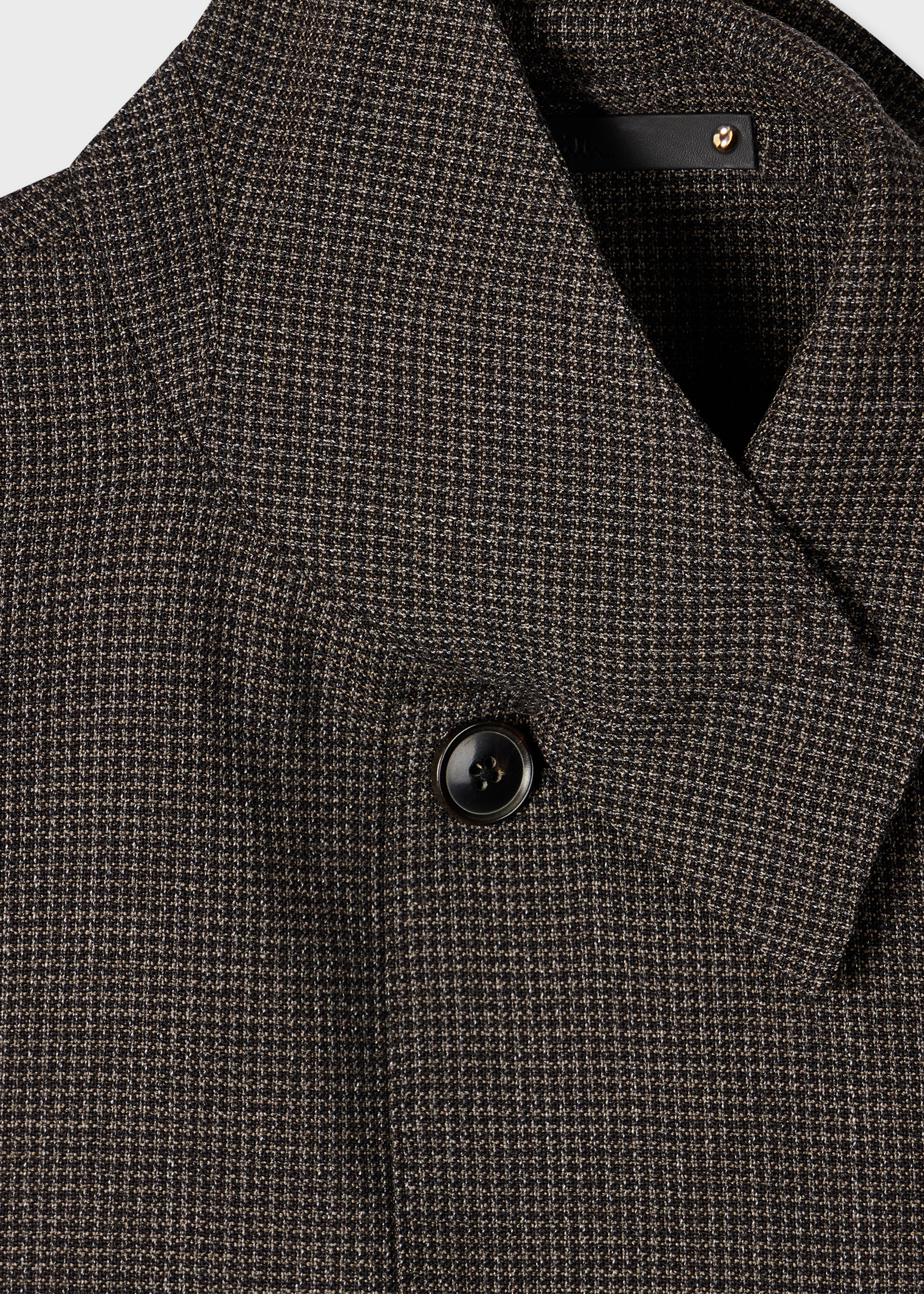 Brown Check Two-Ply Merino Work Jacket