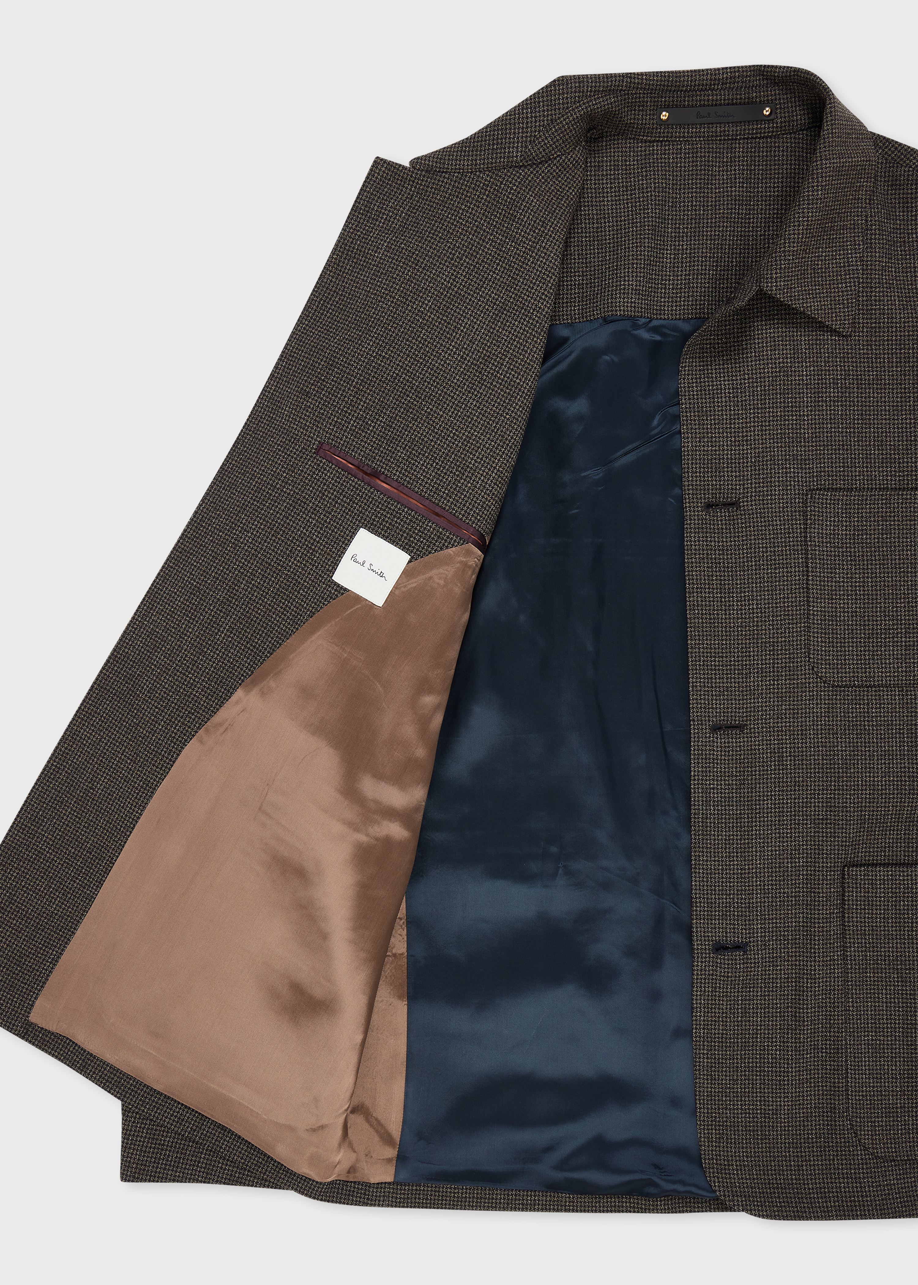 Brown Check Two-Ply Merino Work Jacket