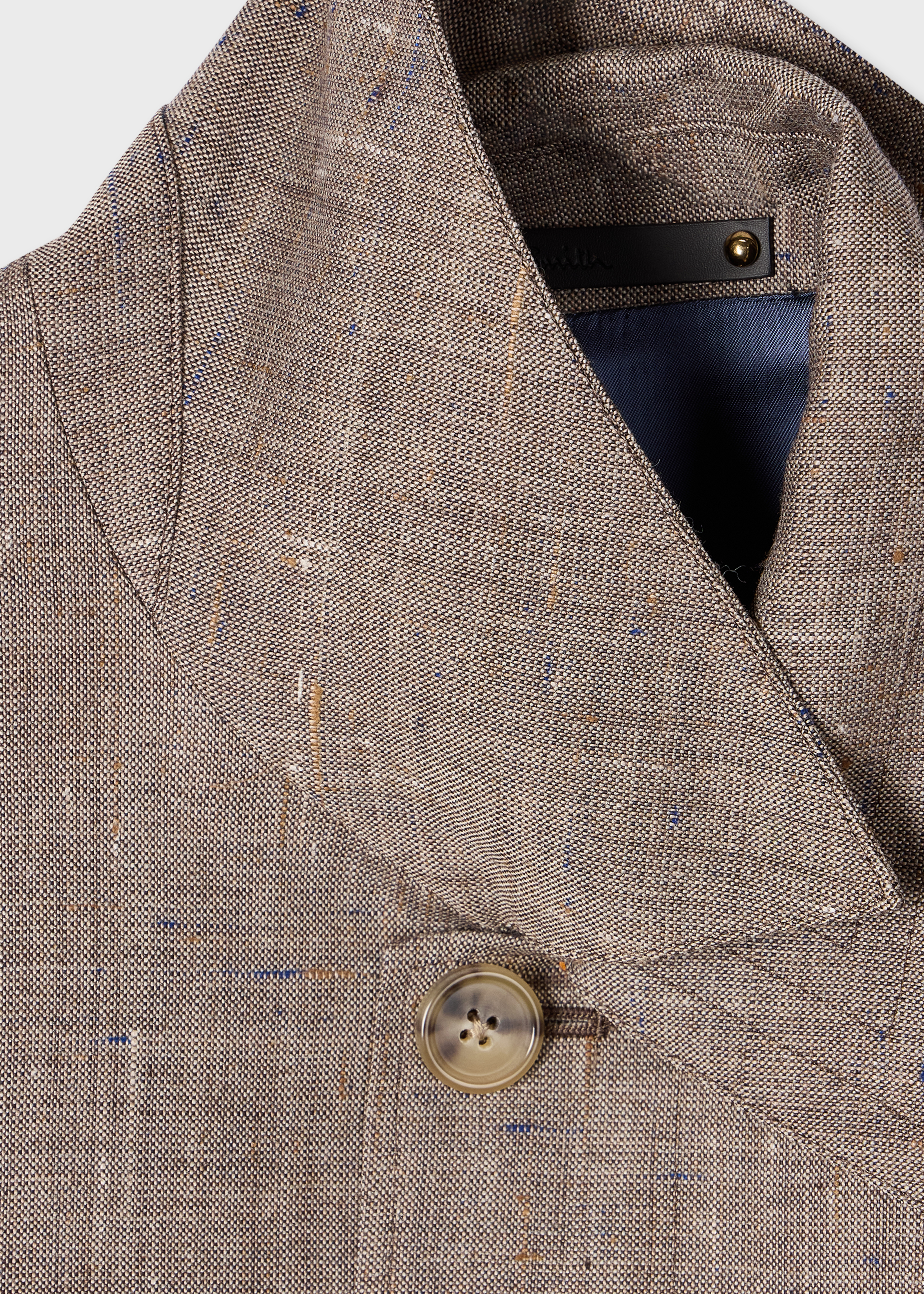 Brown Flecked Wool-Viscose Field Jacket