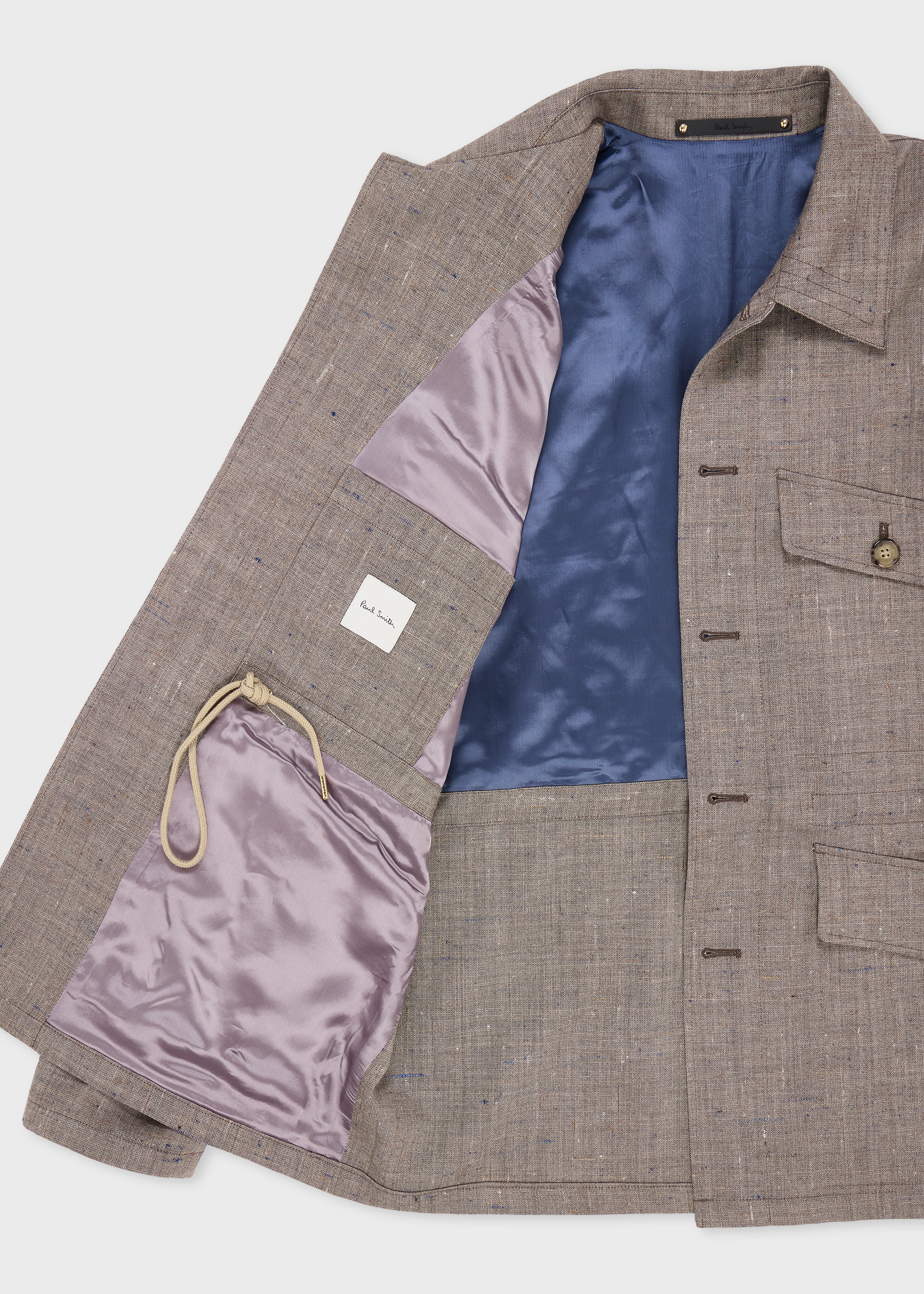 Brown Flecked Wool-Viscose Field Jacket