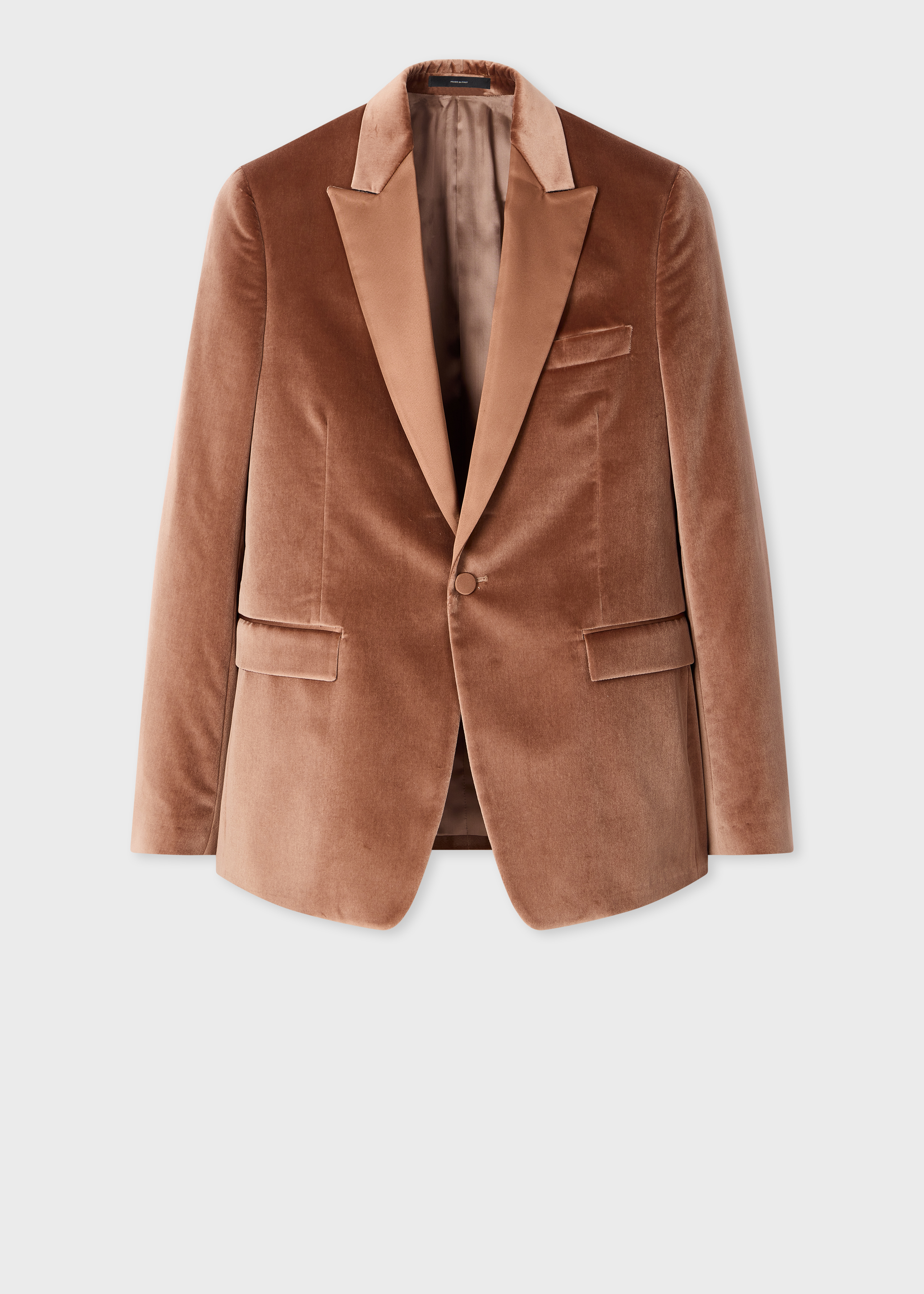 The Soho - Tailored-Fit Dusty Brown Velvet Evening Blazer