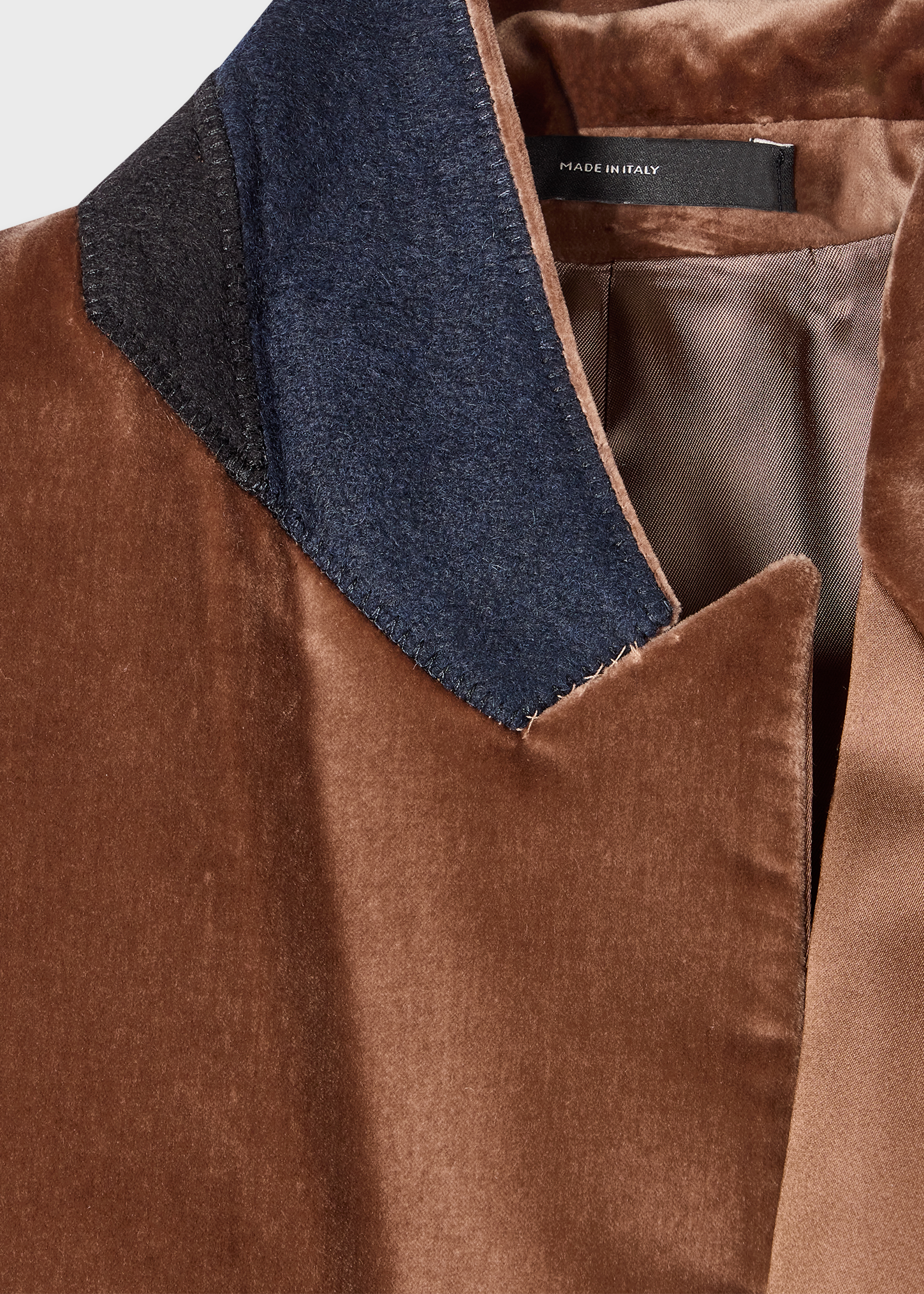 The Soho - Tailored-Fit Dusty Brown Velvet Evening Blazer