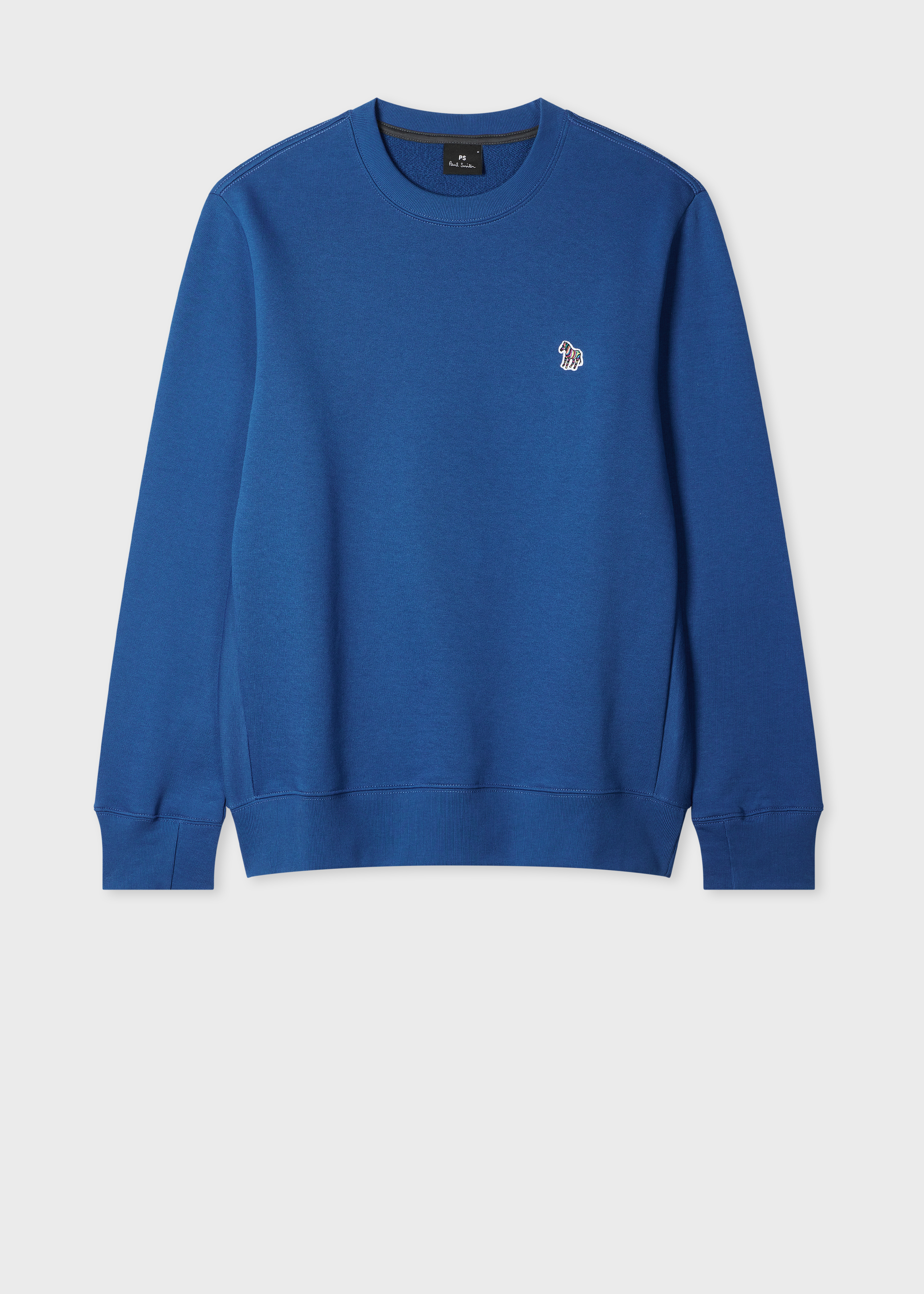 Mid Blue Organic Cotton Zebra Logo Sweatshirt