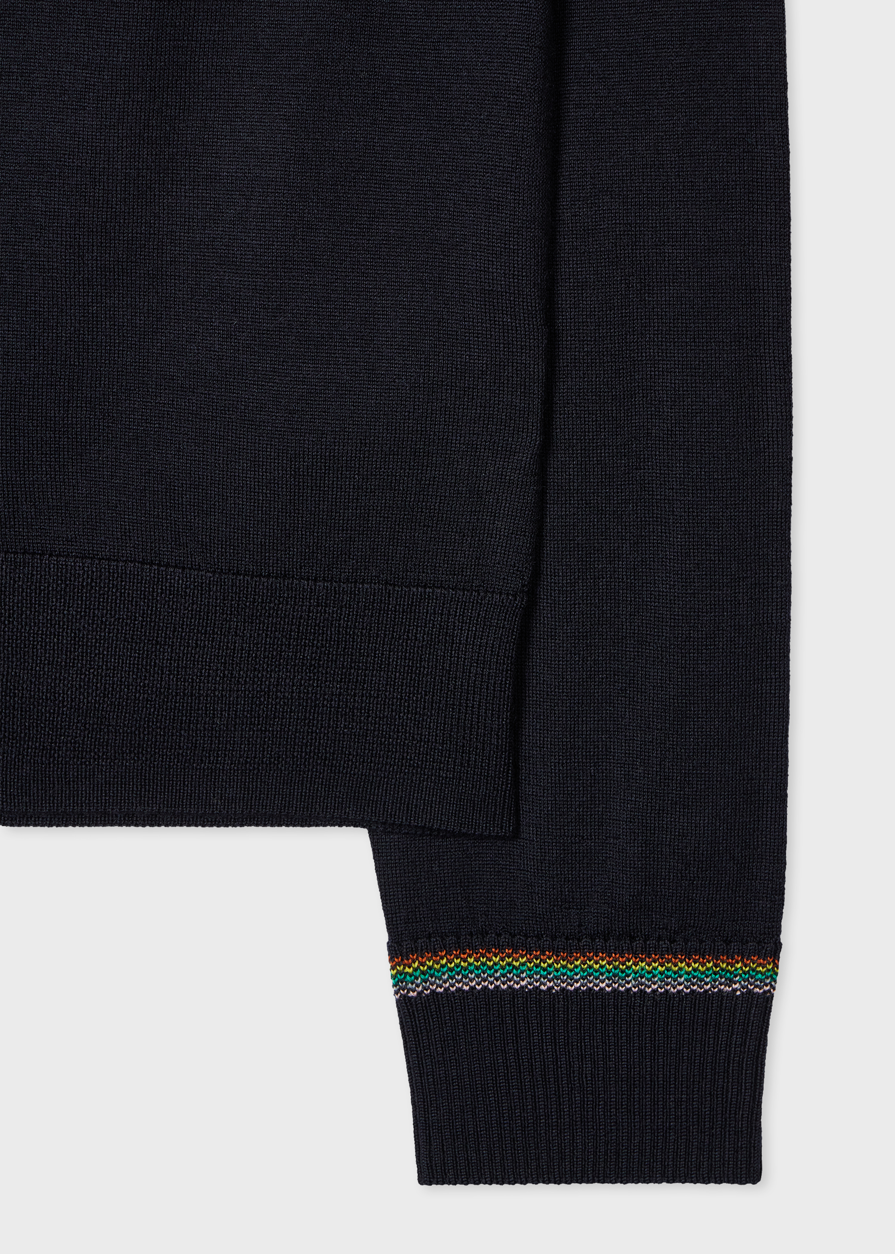 Women's Navy Merino Wool V Neck Sweater