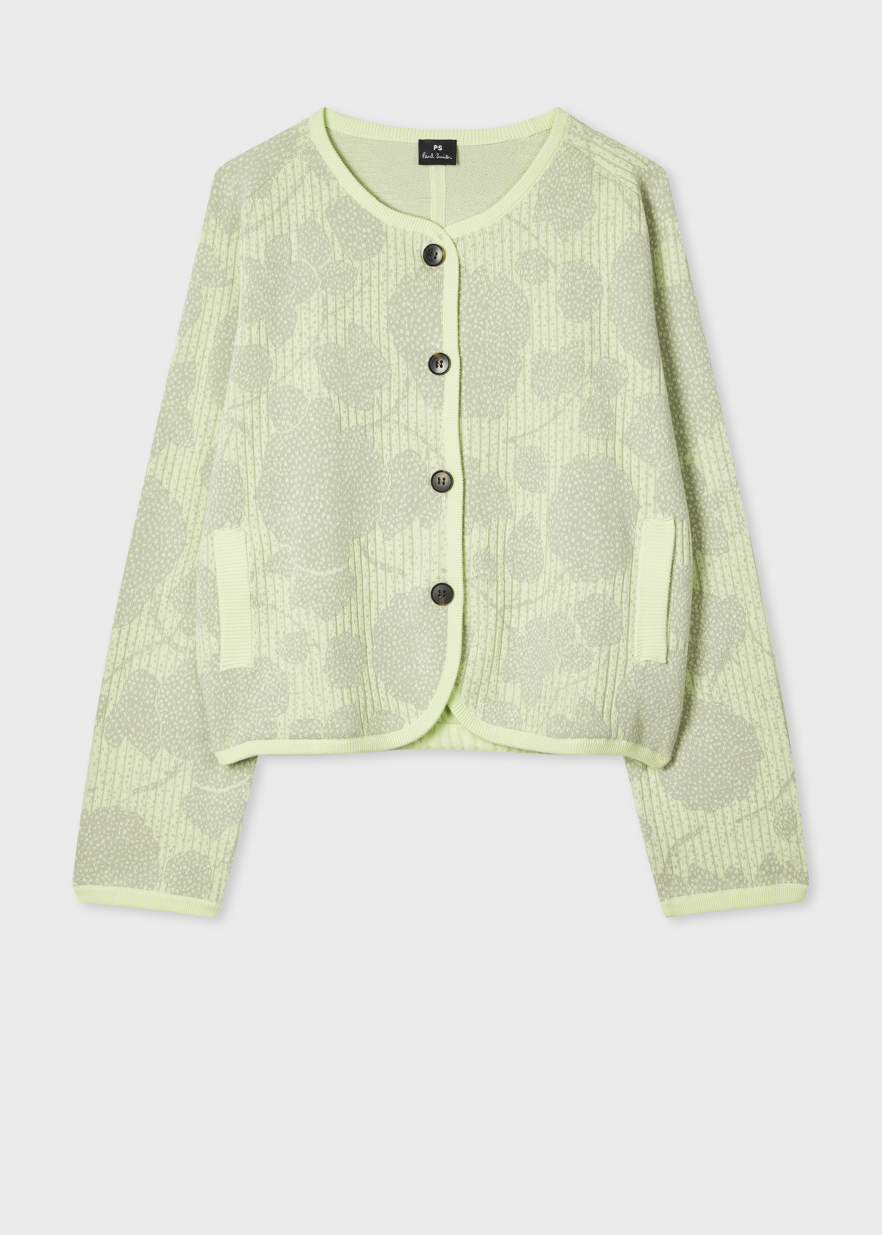Women's Sage Jacquard Floral Cardigan