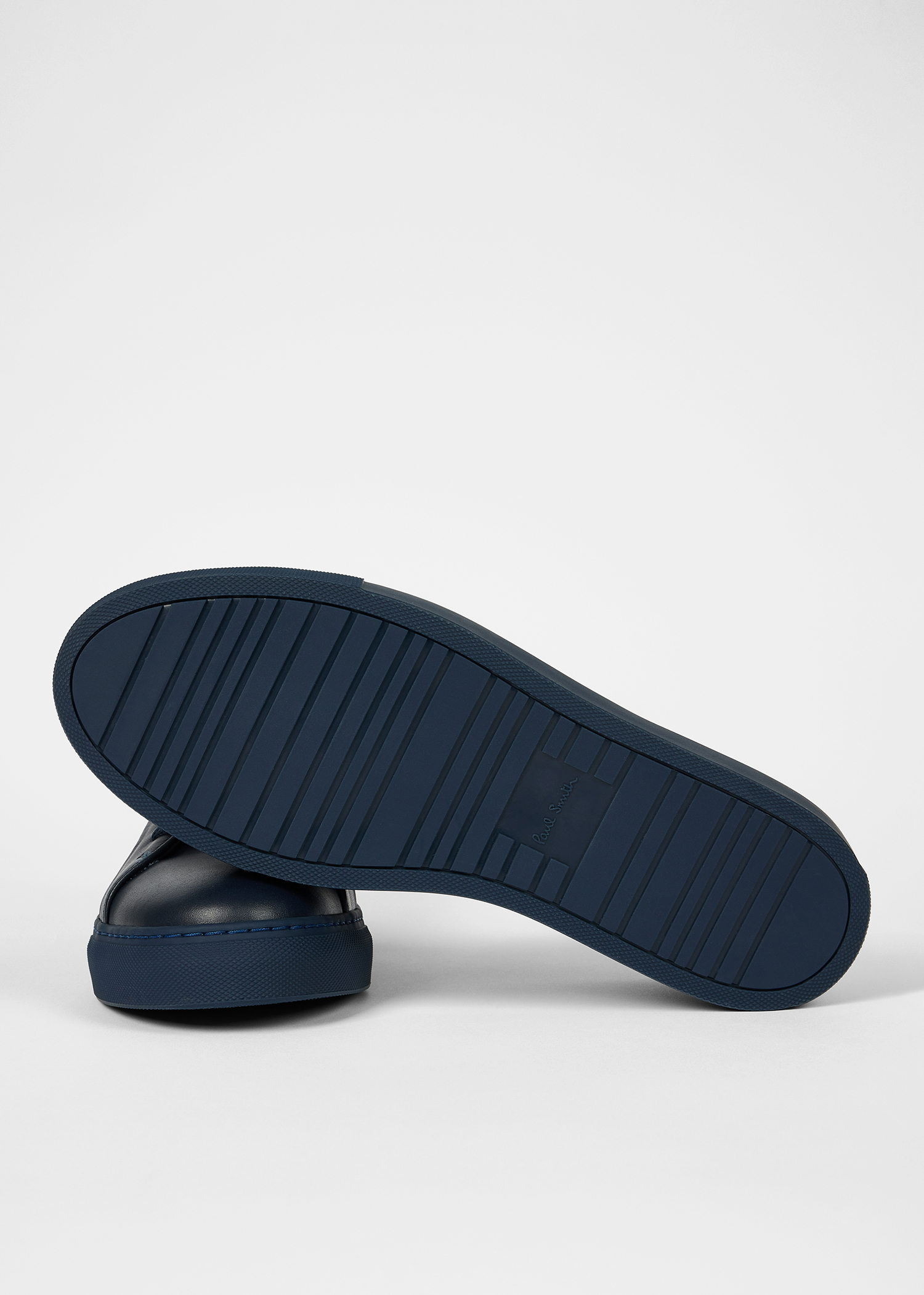 Navy 'Basso' Trainers with Stripe Trim