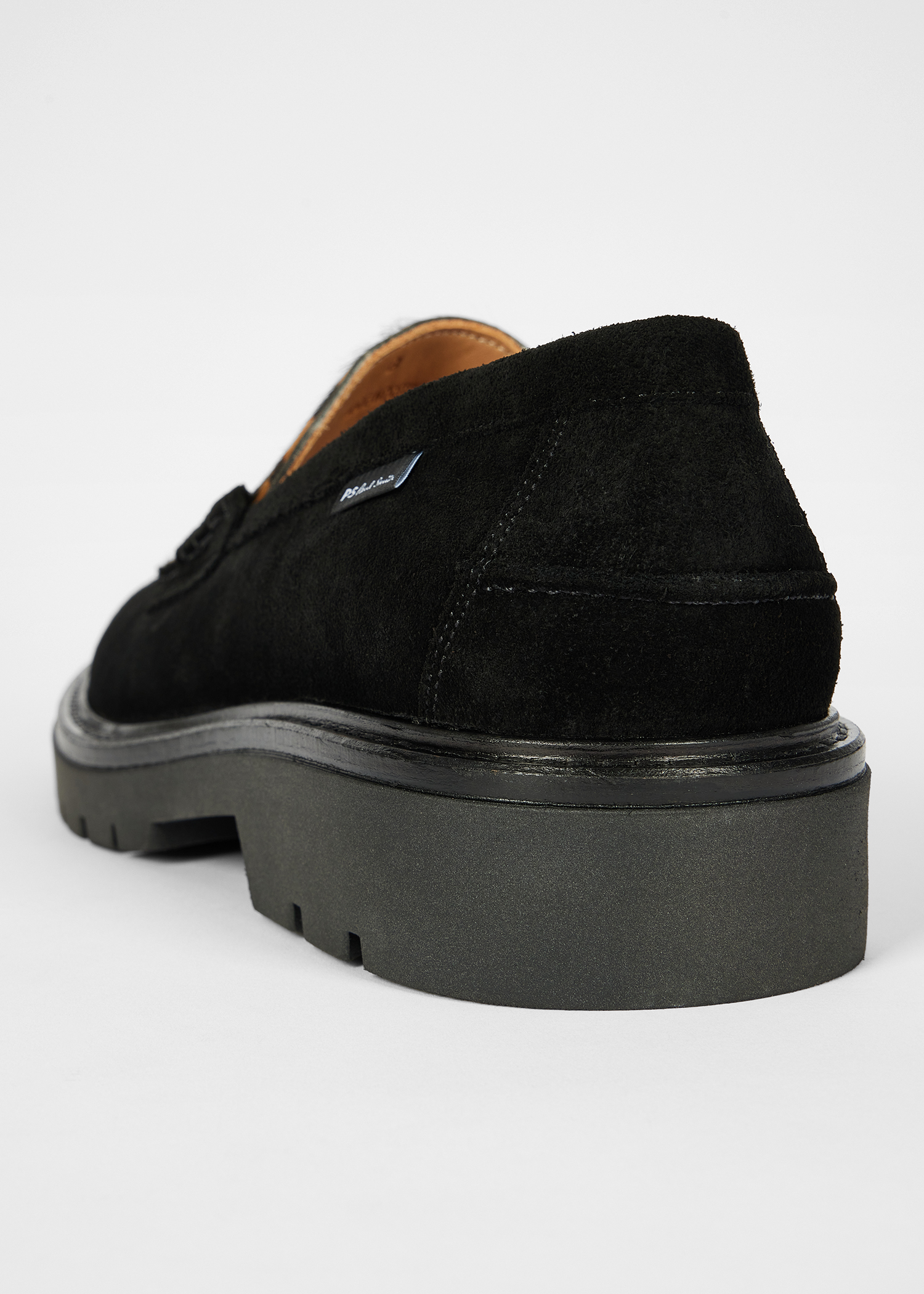 Black 'Bolzano' Leopard Panel Detail Suede Loafers