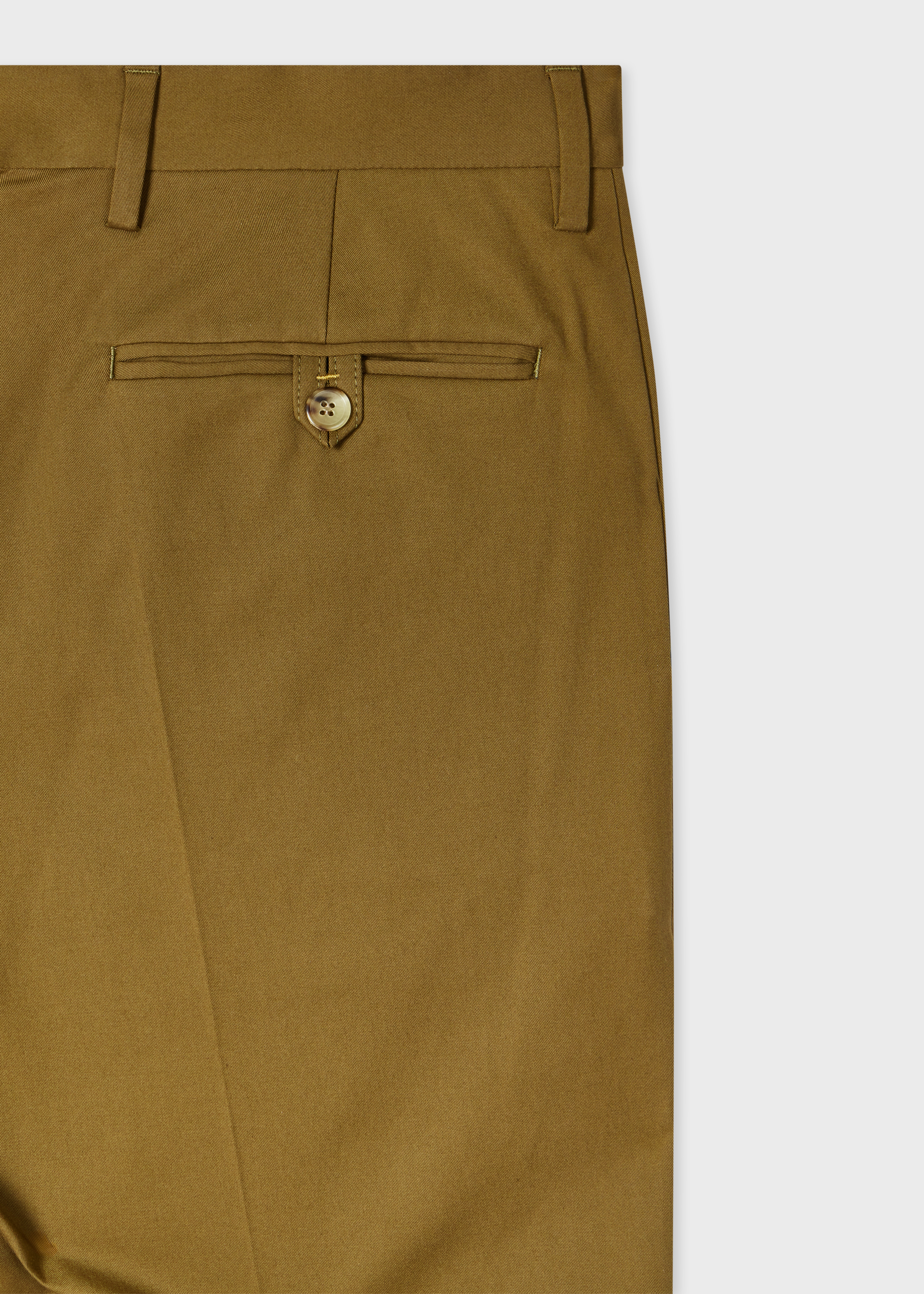 Khaki Fine Cotton Twill Trousers