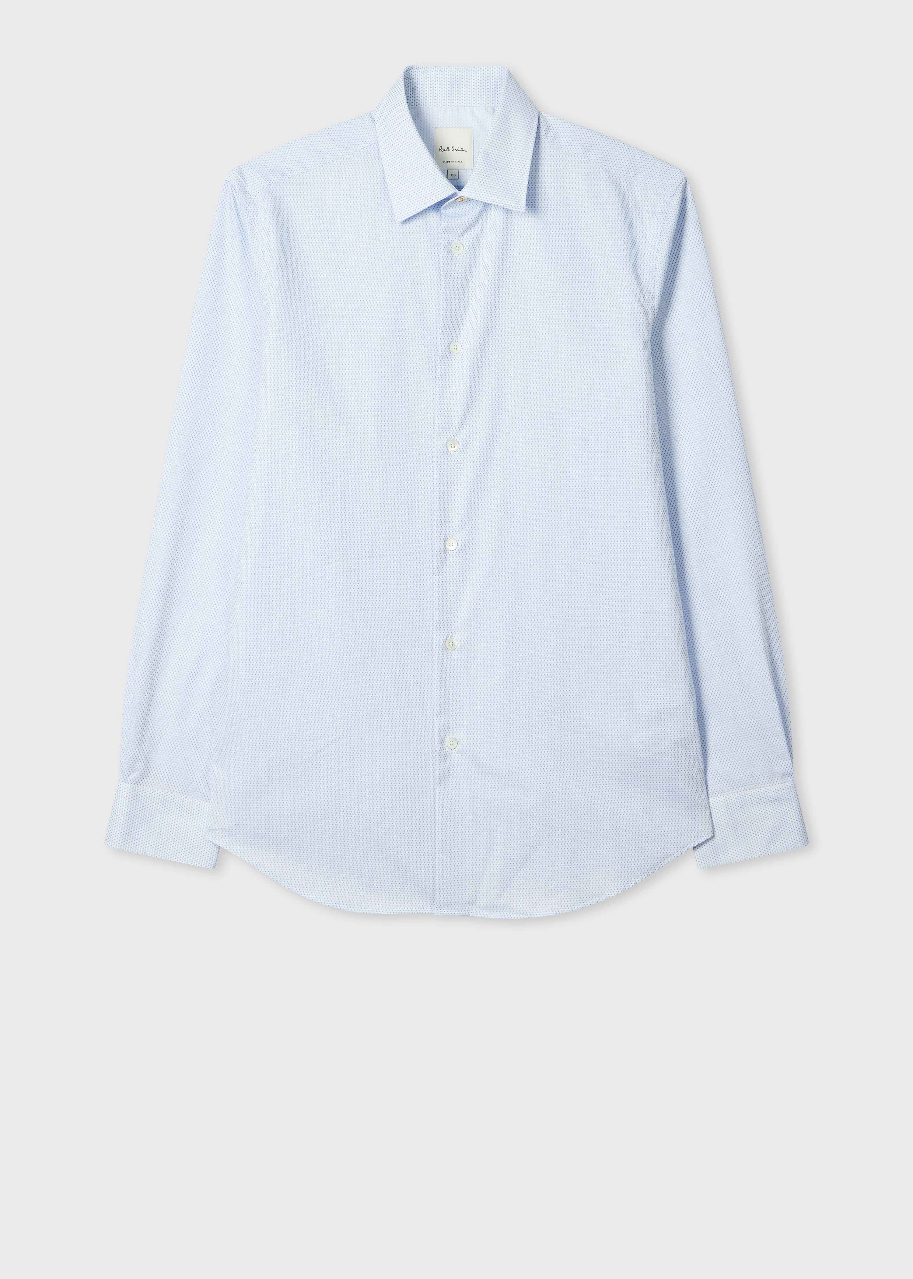 Tailored-Fit Light Blue Dot Easy Care Shirt