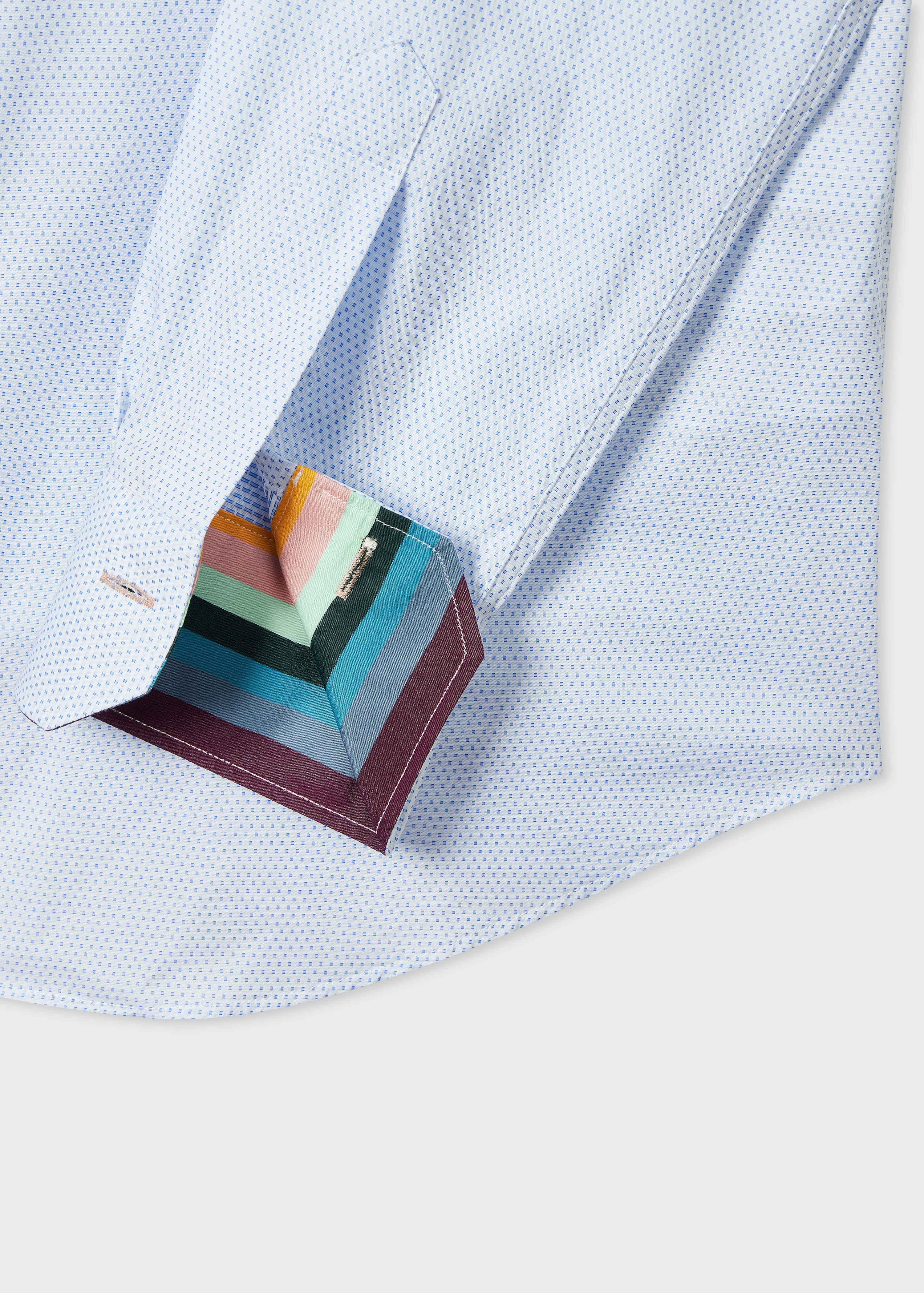 Tailored-Fit Light Blue Dot Easy Care Shirt