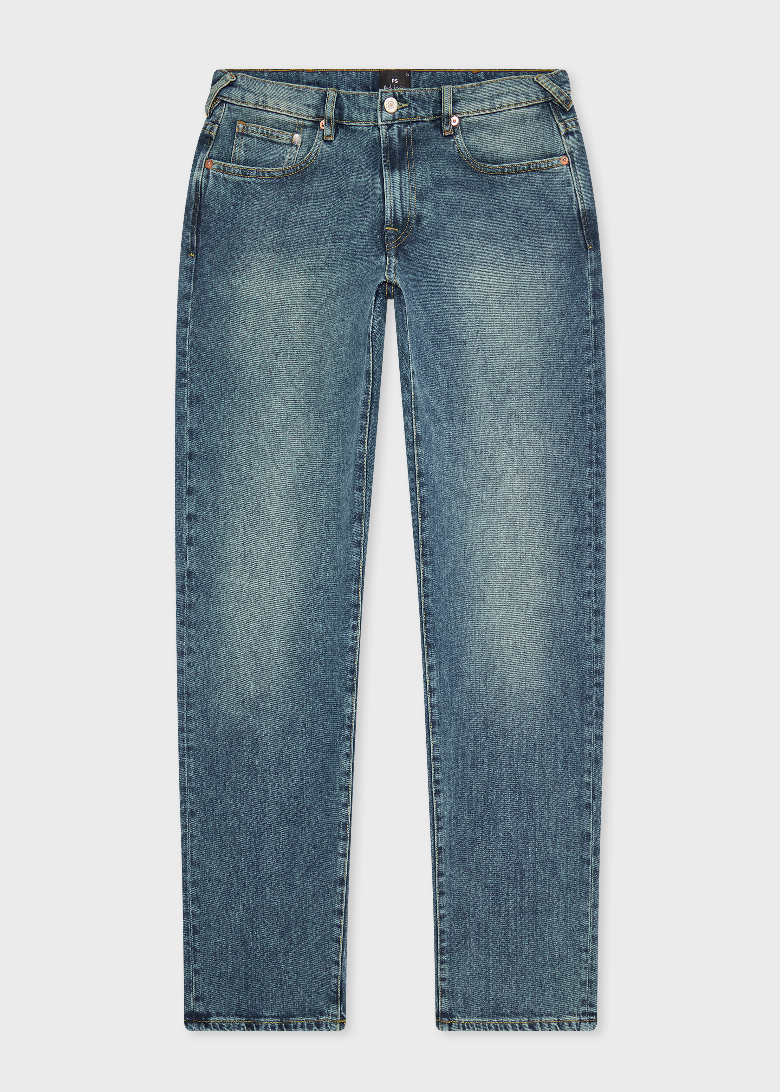 Relaxed Tapered-Fit Antique Wash 'Organic Vintage Stretch' Jeans
