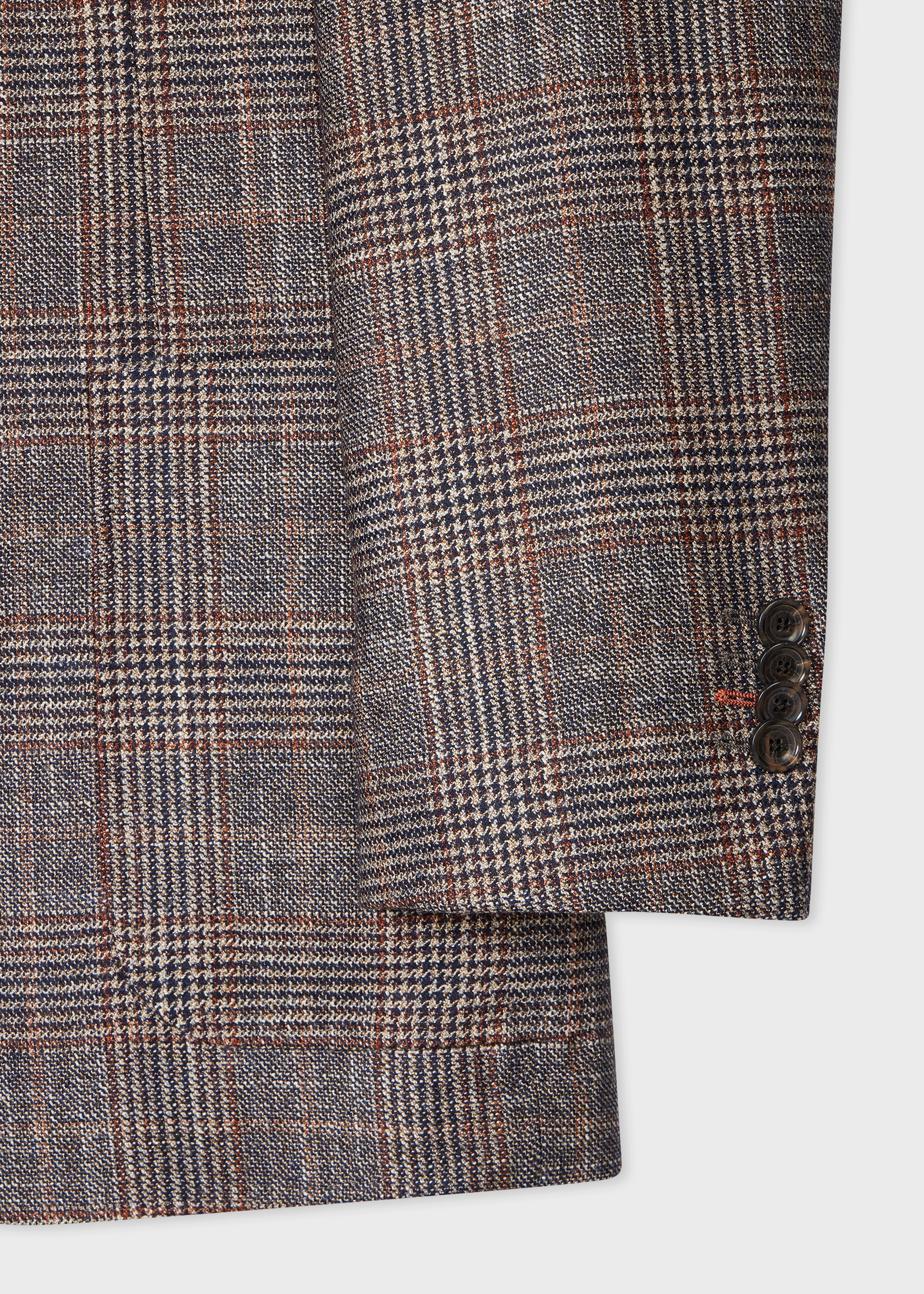 Tan Check 'Silk Air' Buggy-Lined Blazer