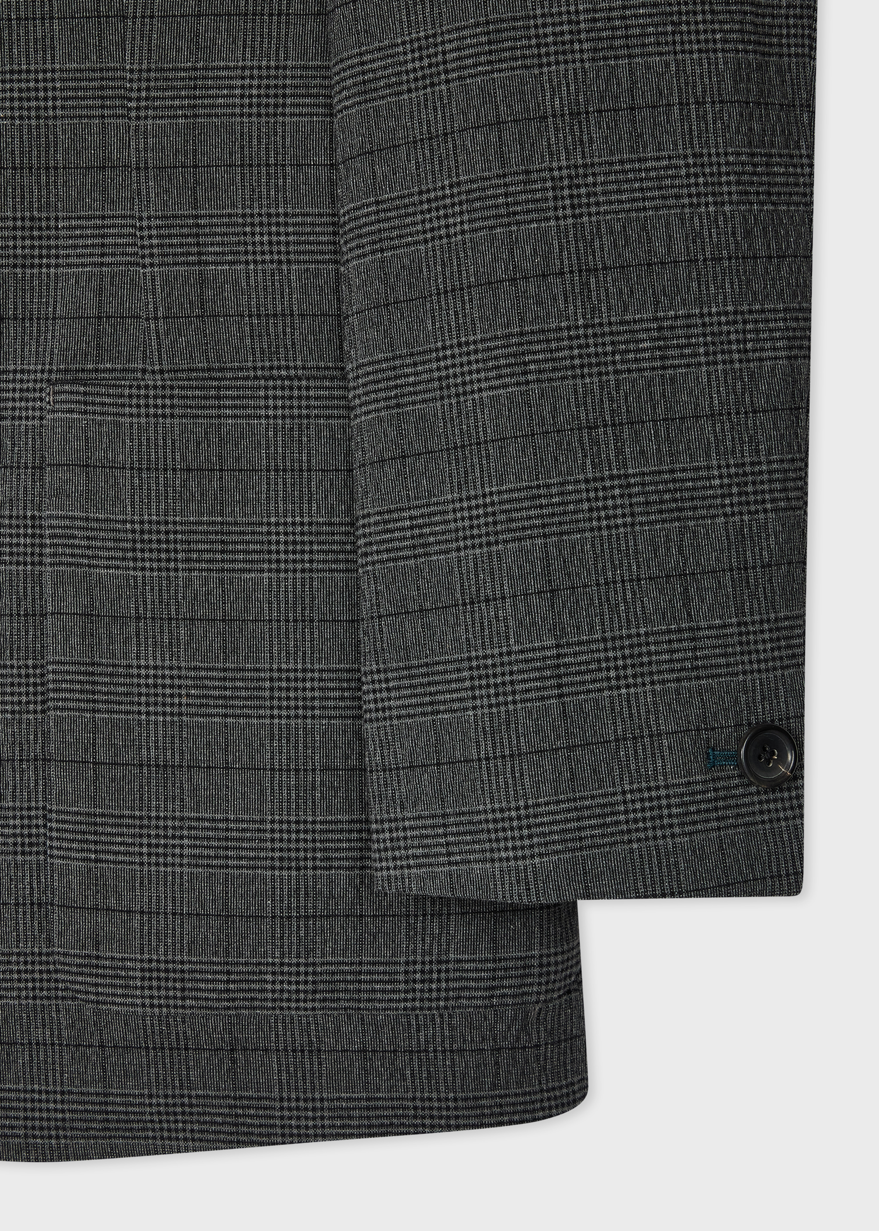 Grey Seersucker Cotton Check Buggy-Lined Blazer