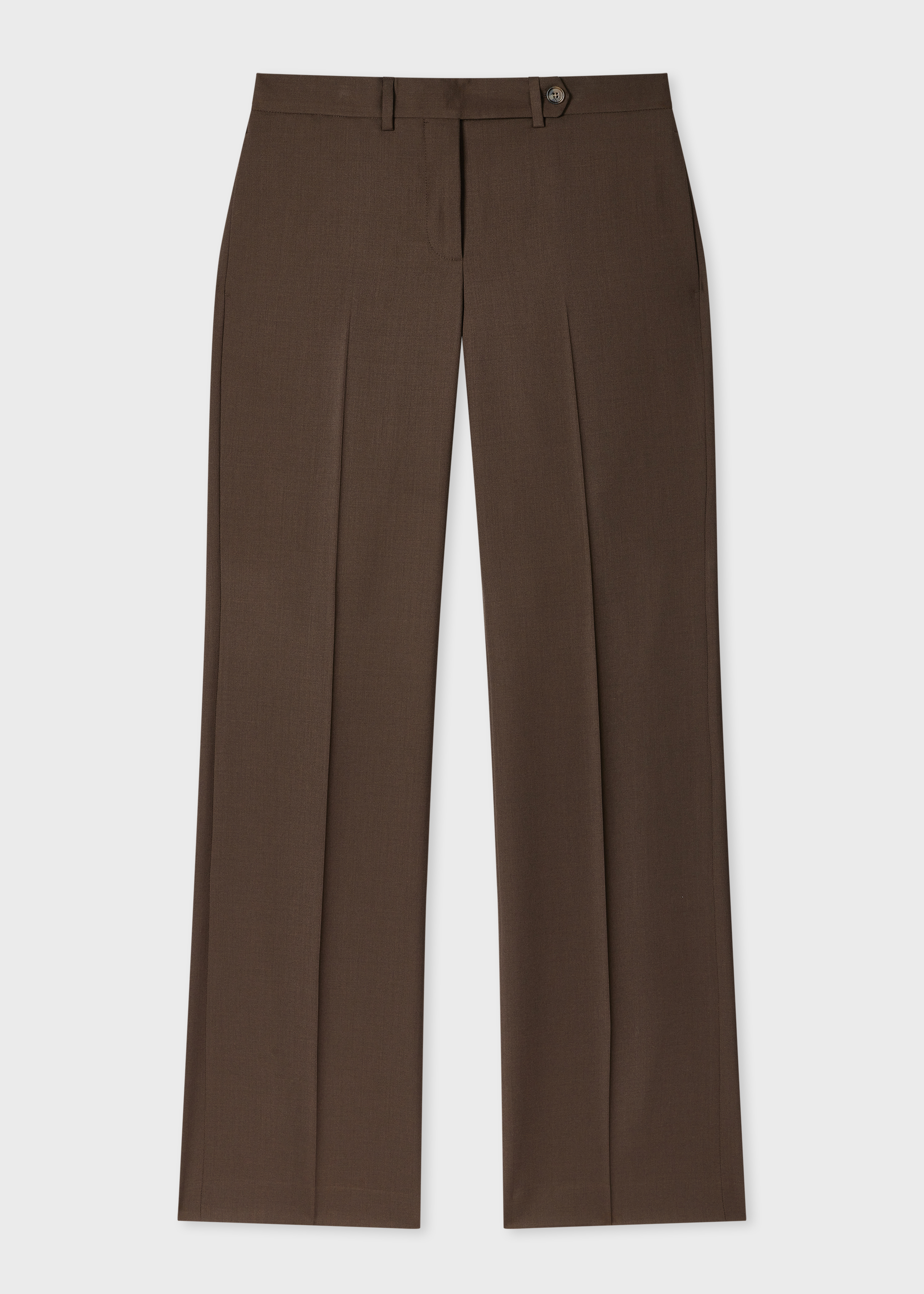 Women's A Suit To Travel In - Brown Wool Bootcut-Trousers