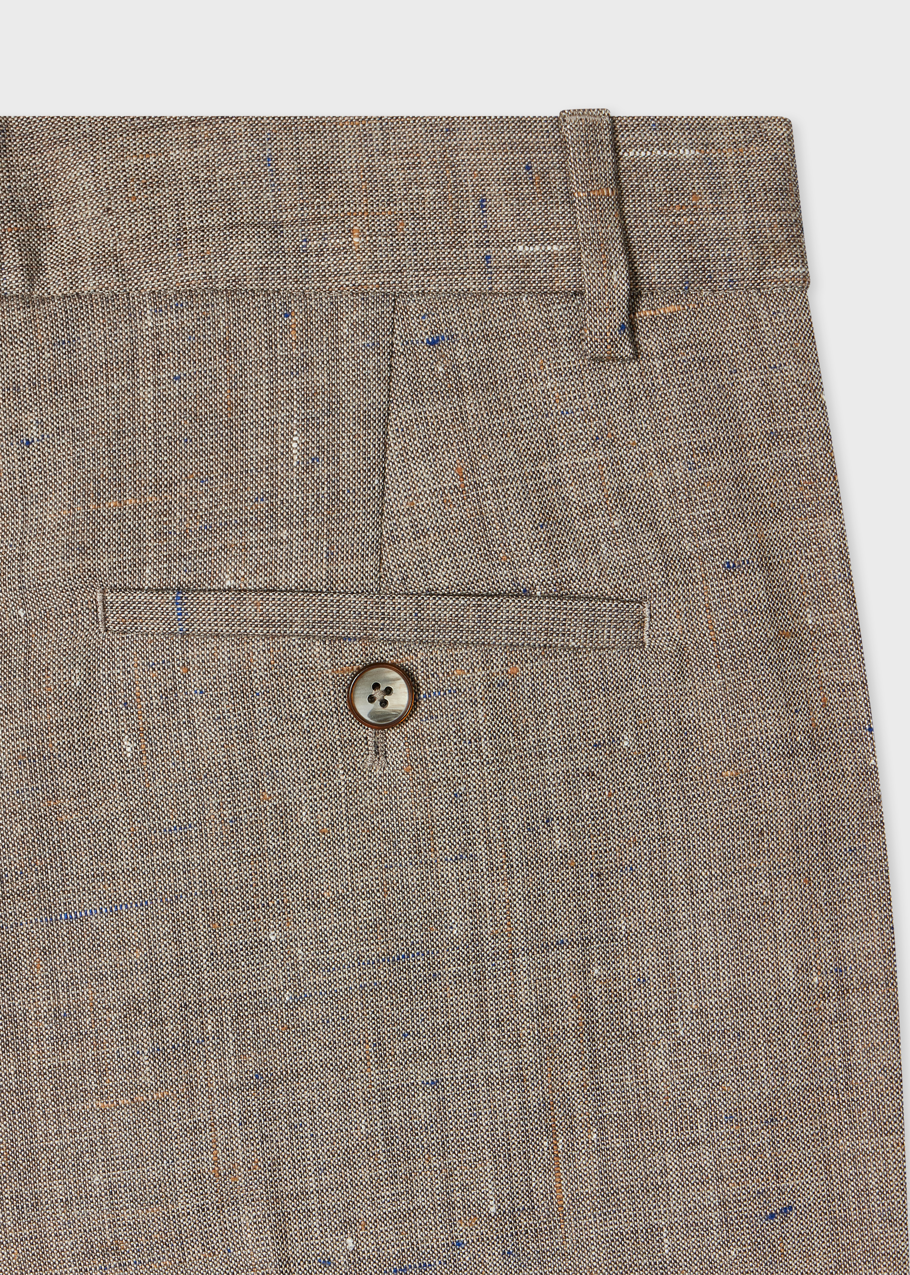 Women's Brown Flecked Wool-Viscose Bootcut Trousers