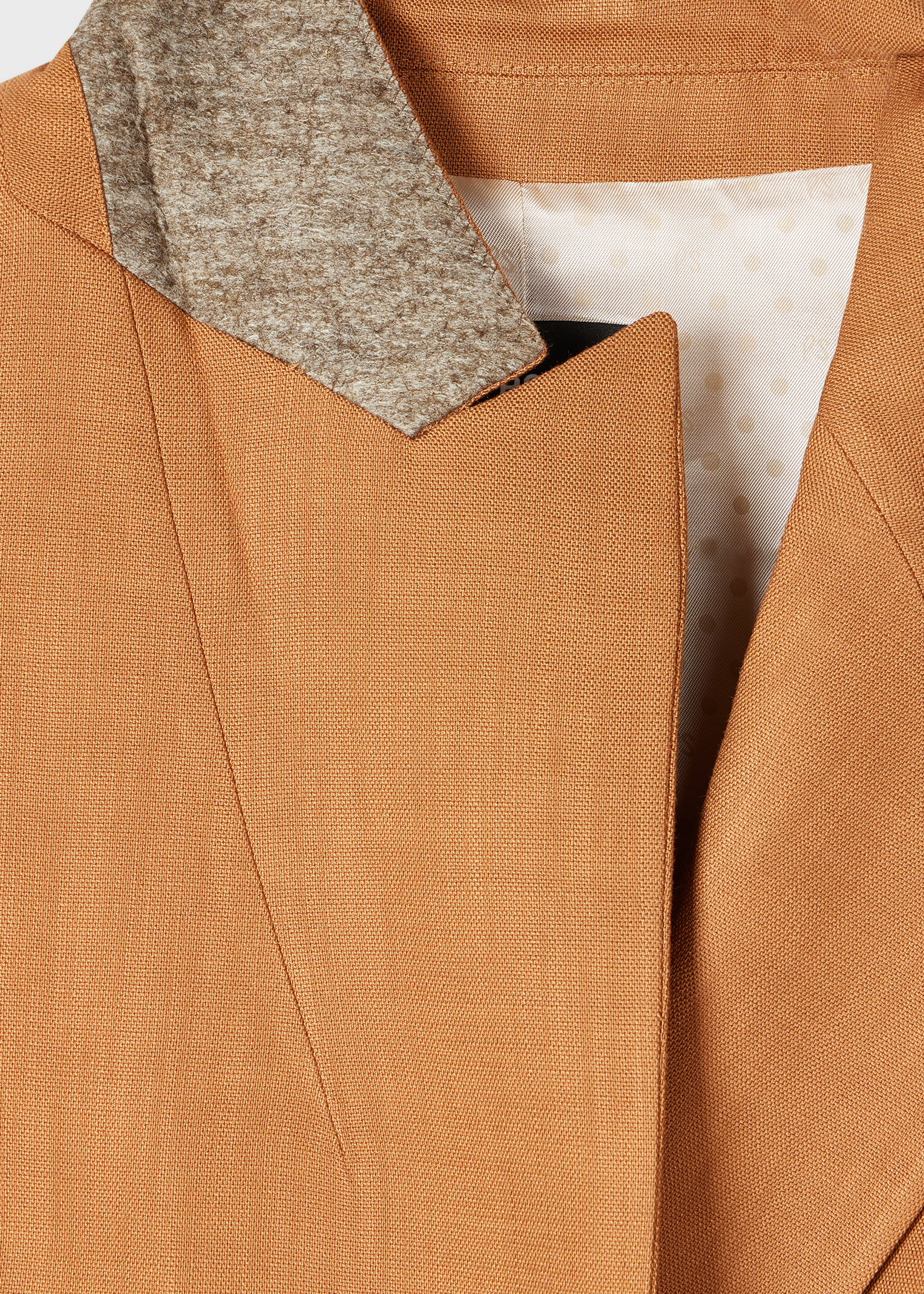 Women's Tan Textured Double-Breasted Blazer