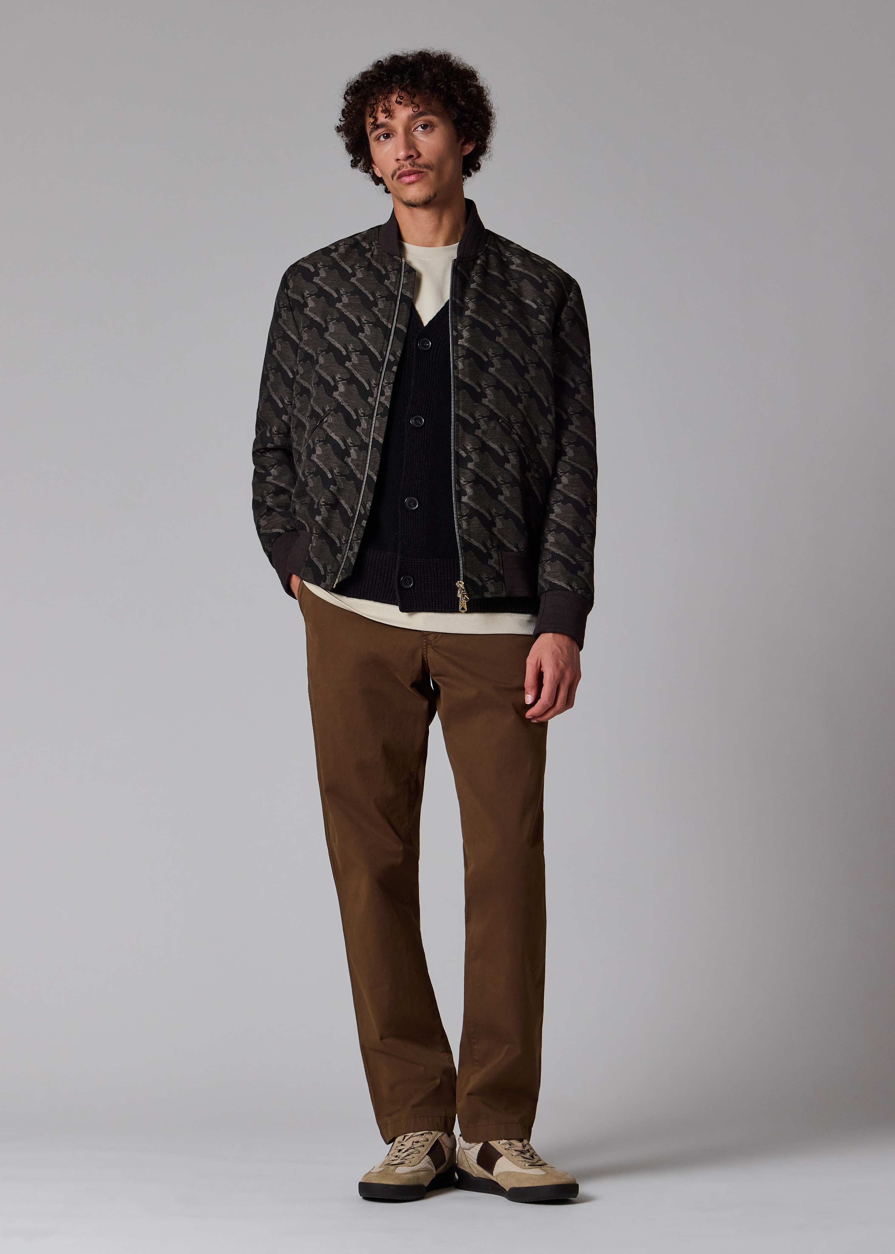 'Rabbit' Jacquard Bomber Jacket