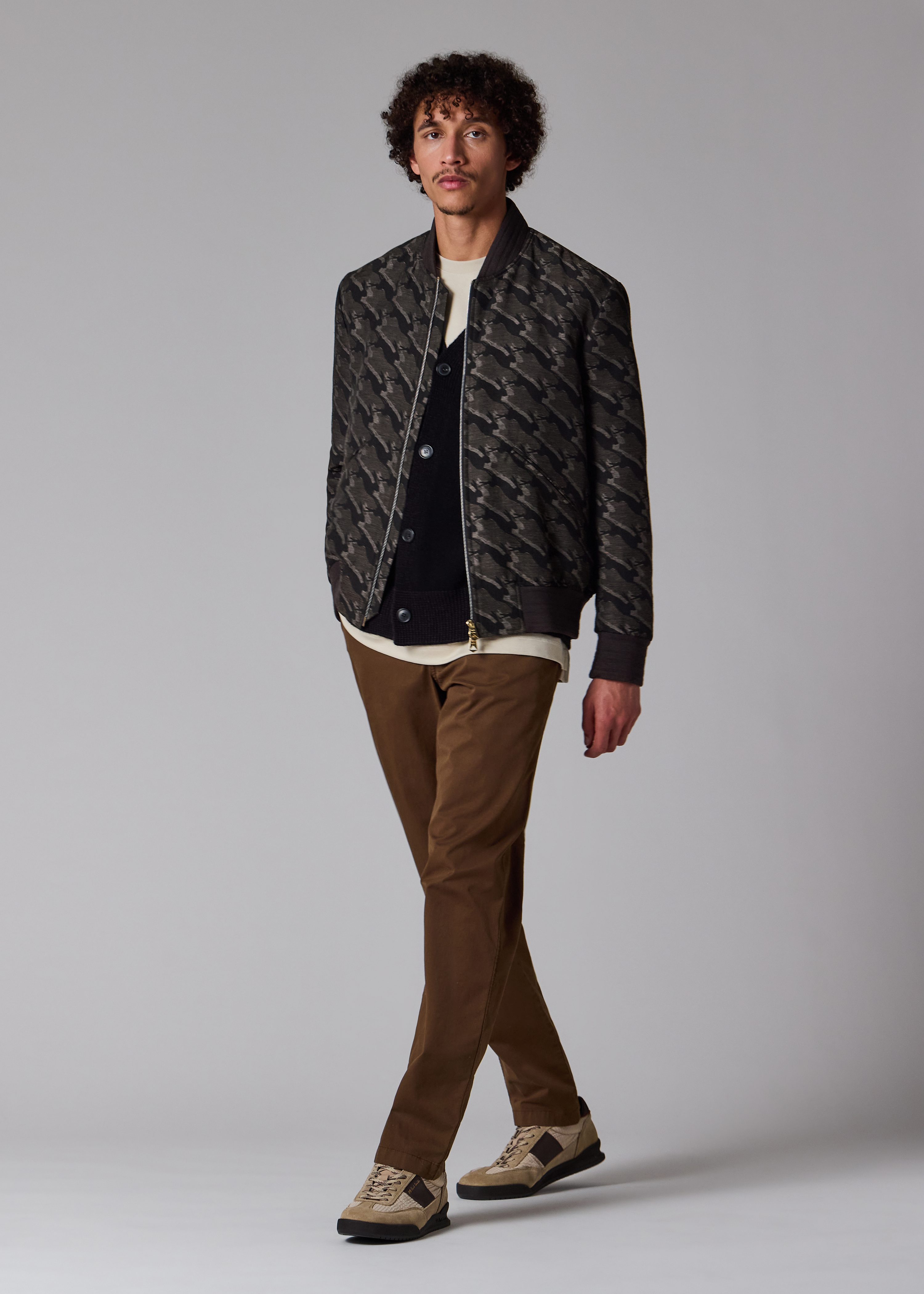 'Rabbit' Jacquard Bomber Jacket