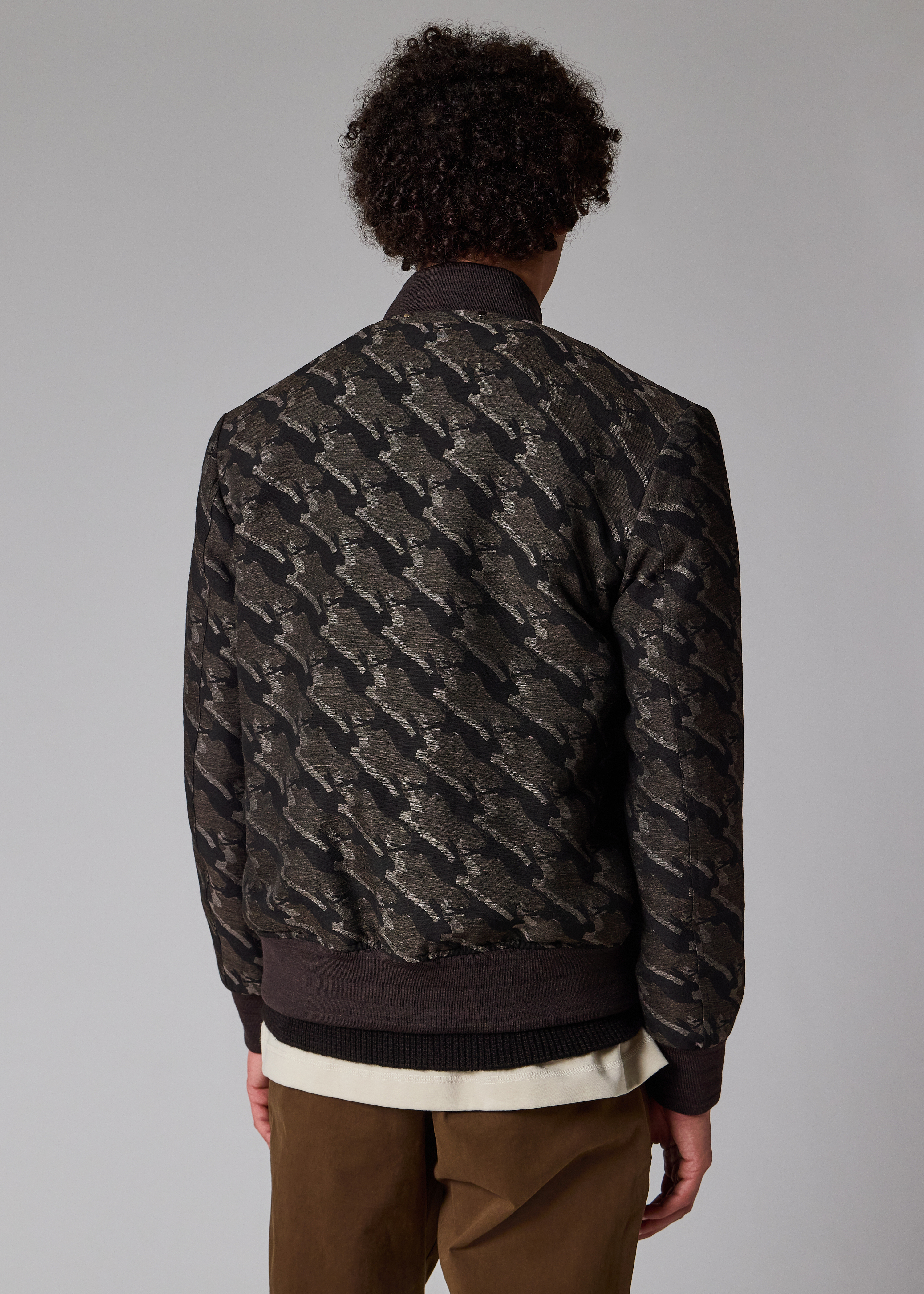 'Rabbit' Jacquard Bomber Jacket