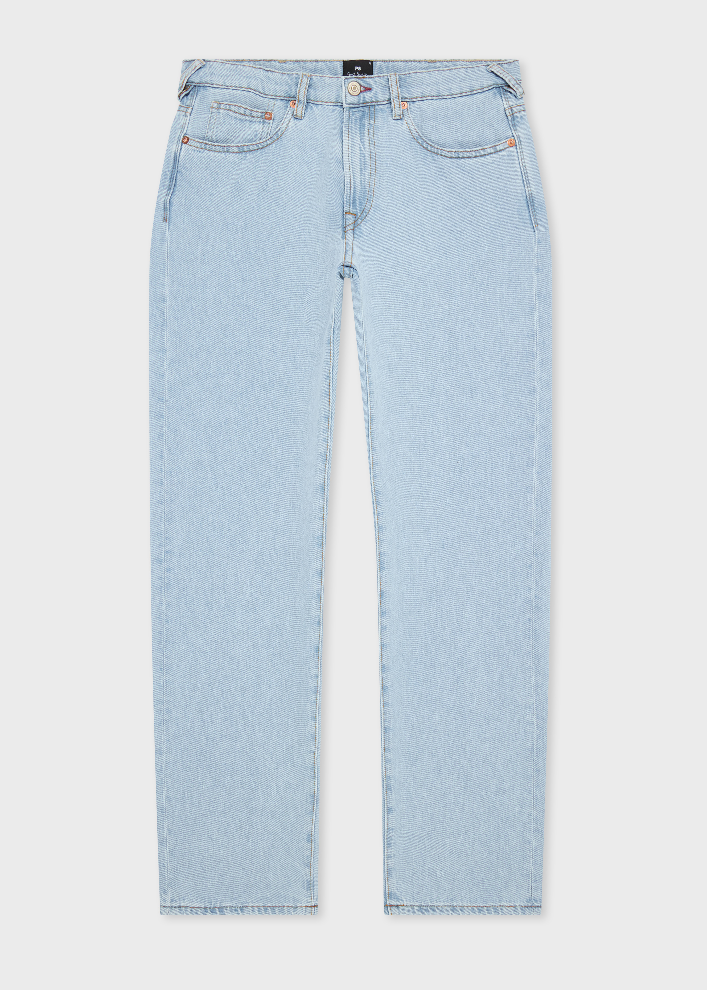 Relaxed Tapered-Fit Light Wash Recycled Cotton-Blend Jeans