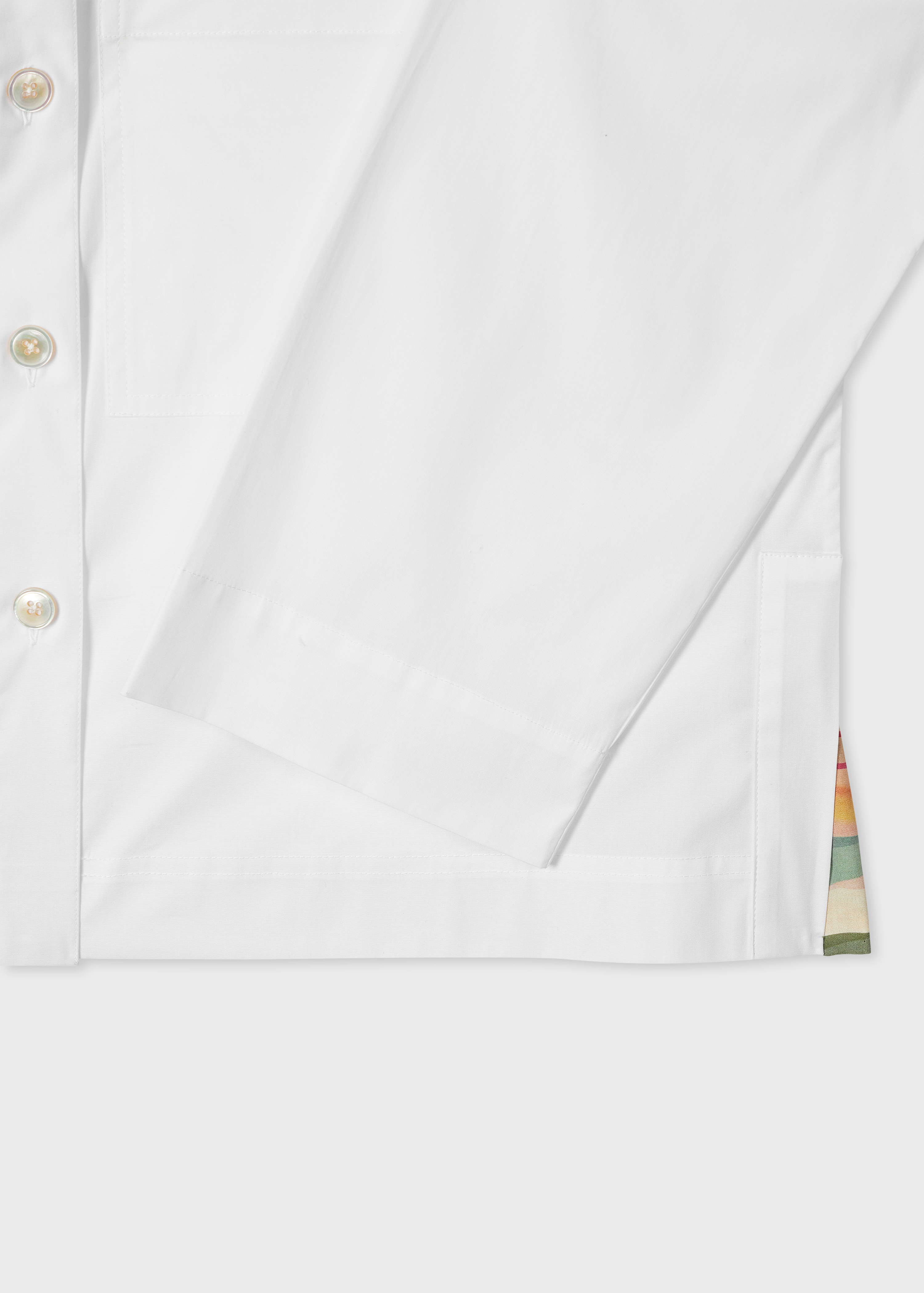 Women's Cropped Cotton White Shirt