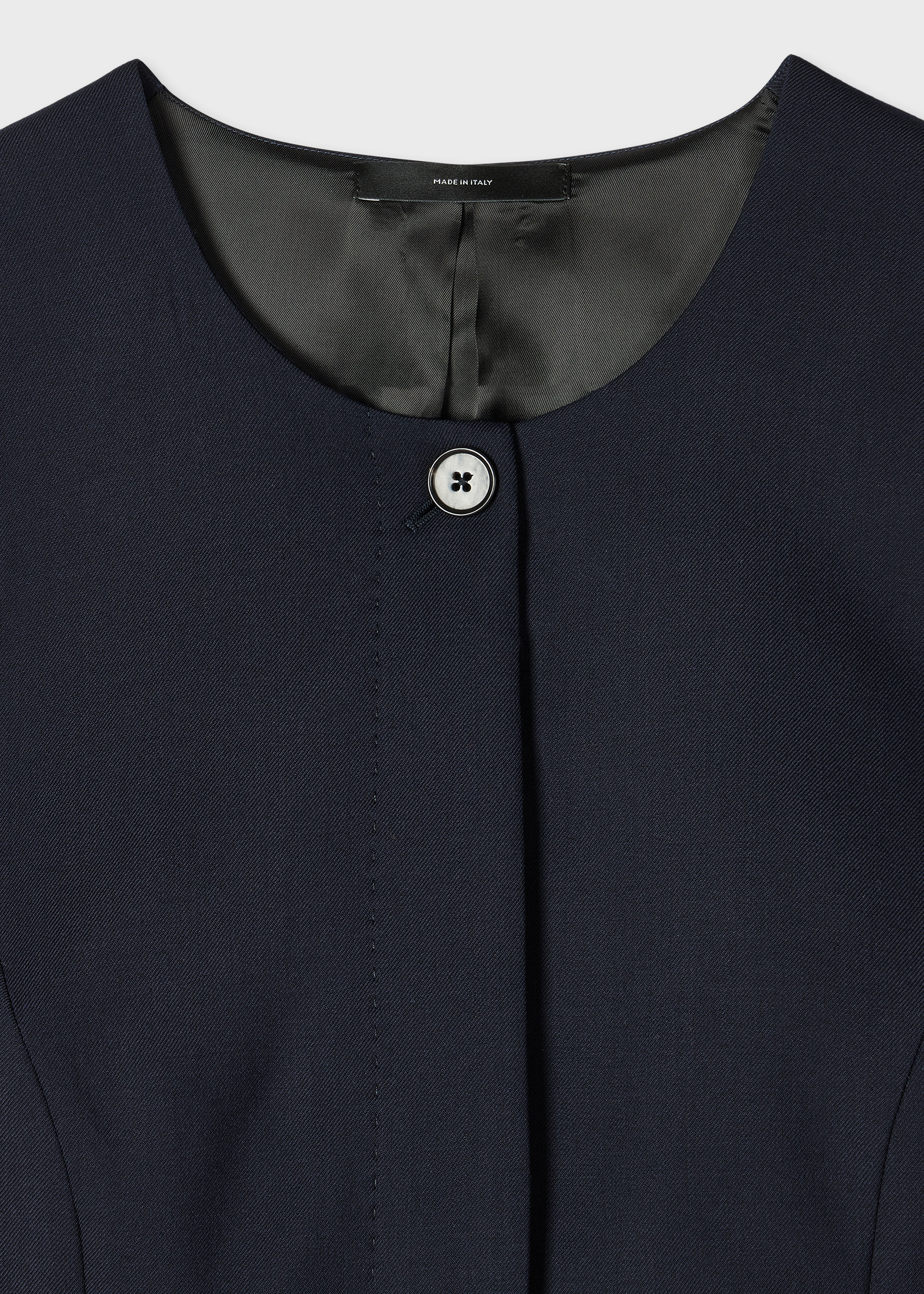 A Suit To Travel In - Women's Navy Wool Asymmetric Waistcoat