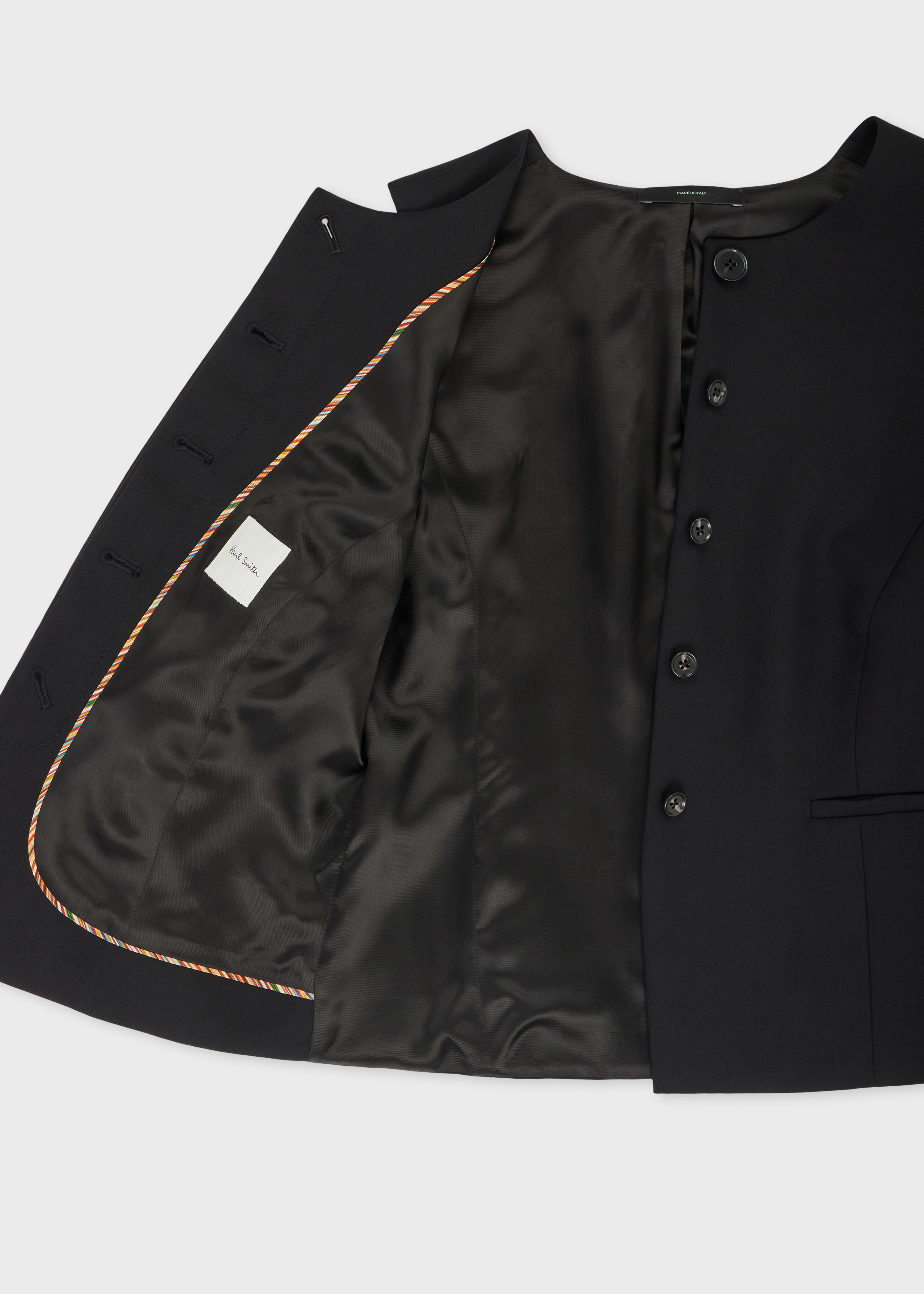 A Suit To Travel In - Women's Black Wool Asymmetric Waistcoat