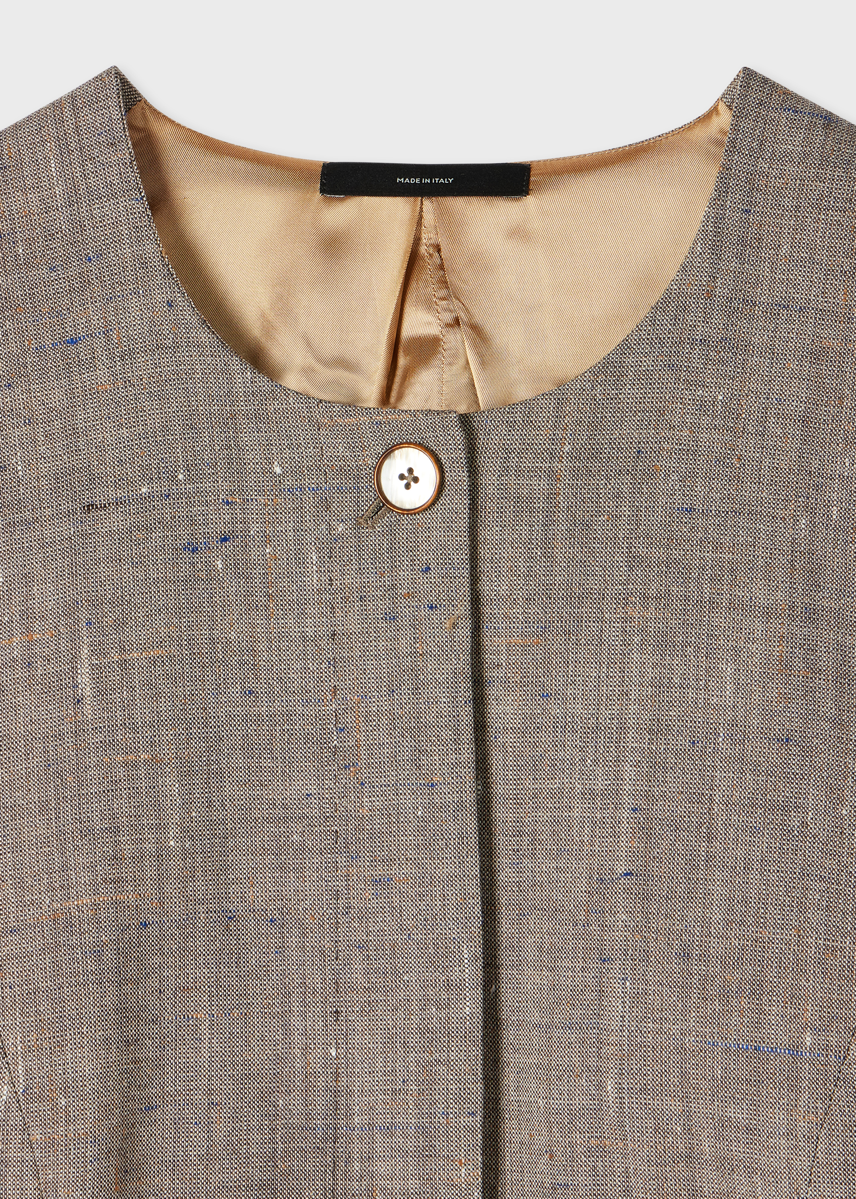 Women's Brown Flecked Wool-Viscose Waistcoat