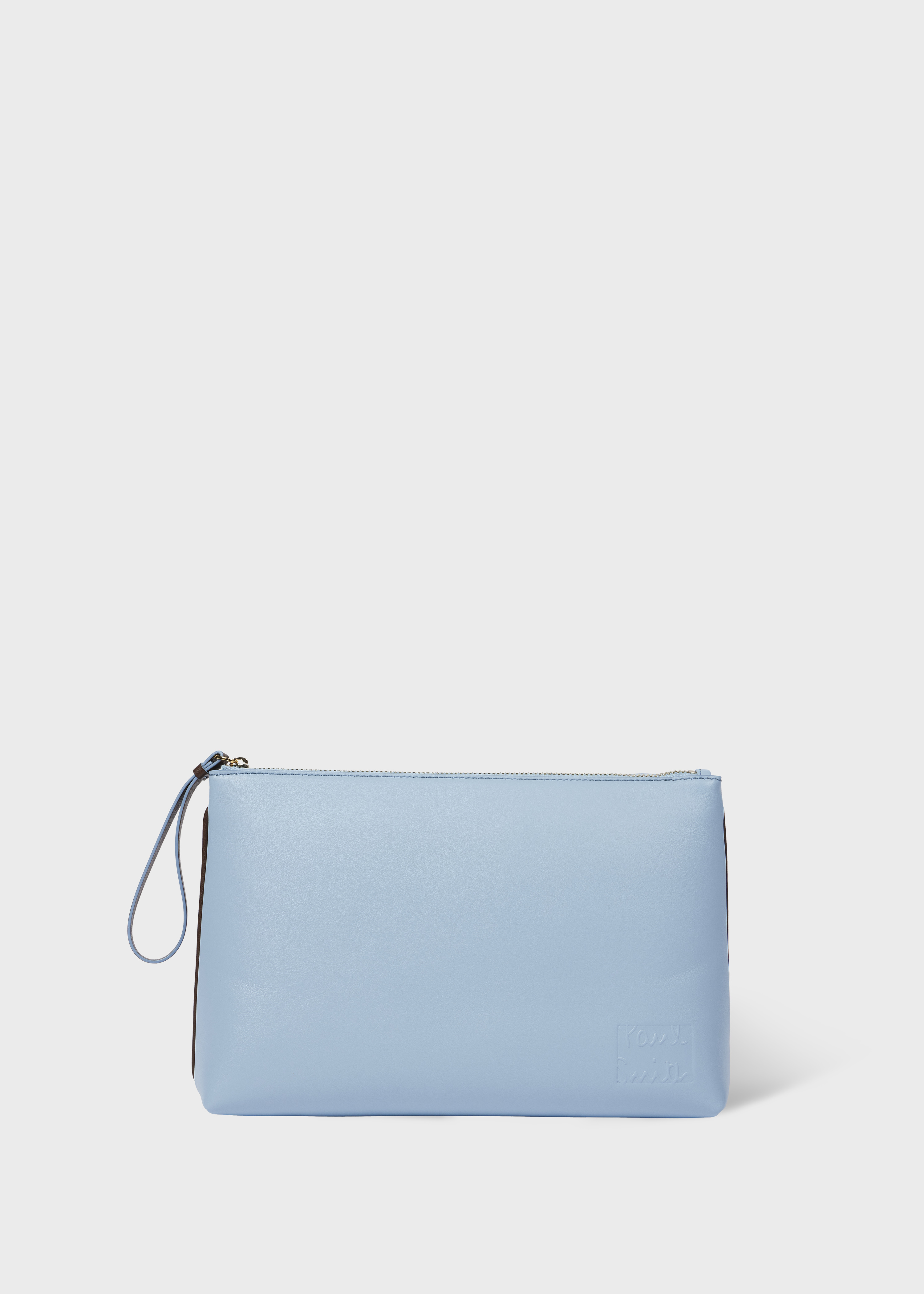 Women's Blue Leather Purse Pouch