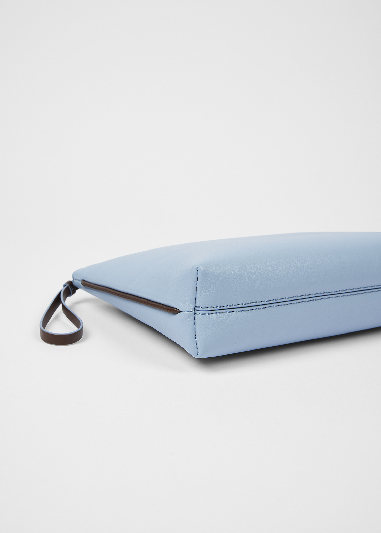 Women's Blue Leather Purse Pouch