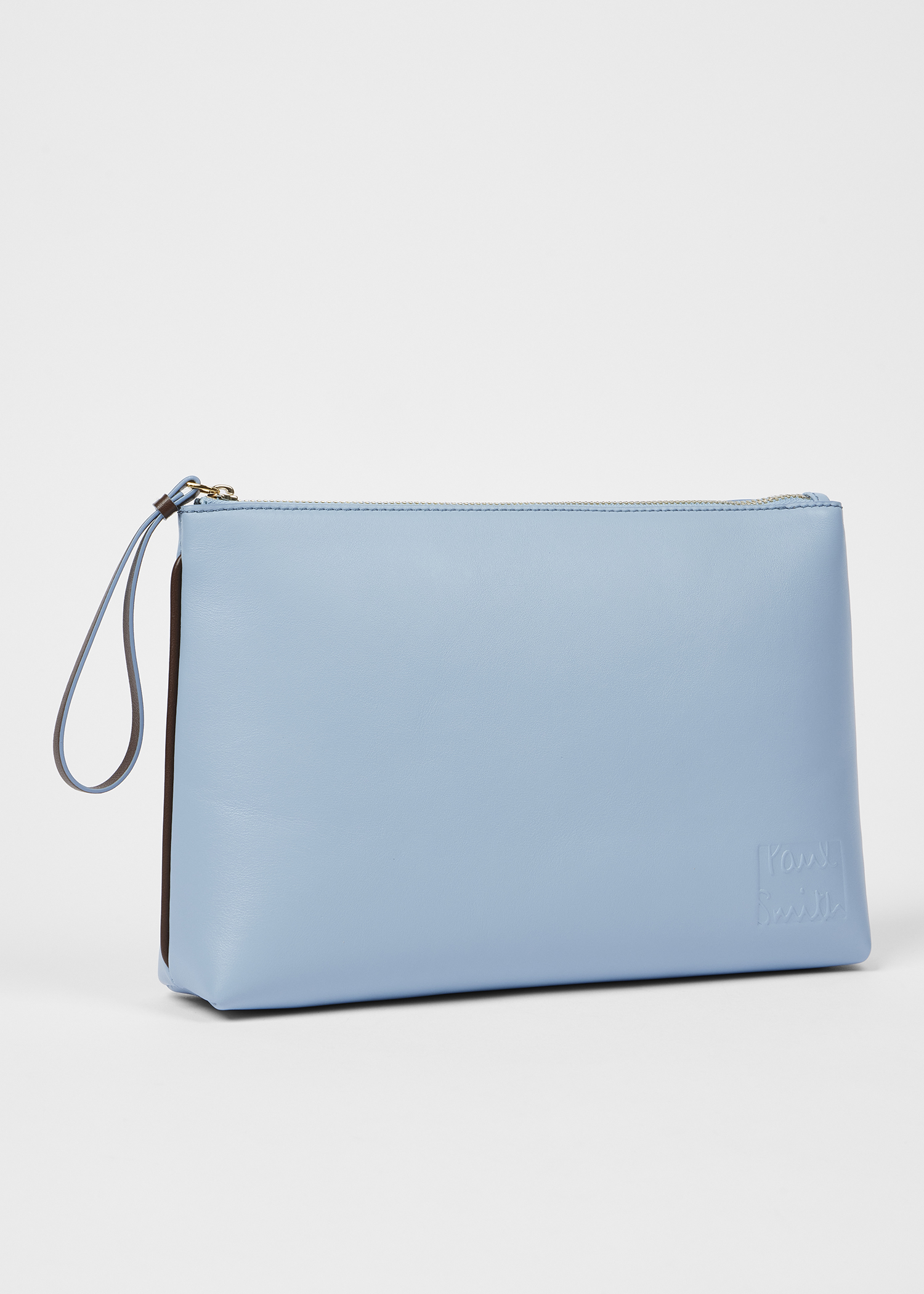 Women's Blue Leather Purse Pouch