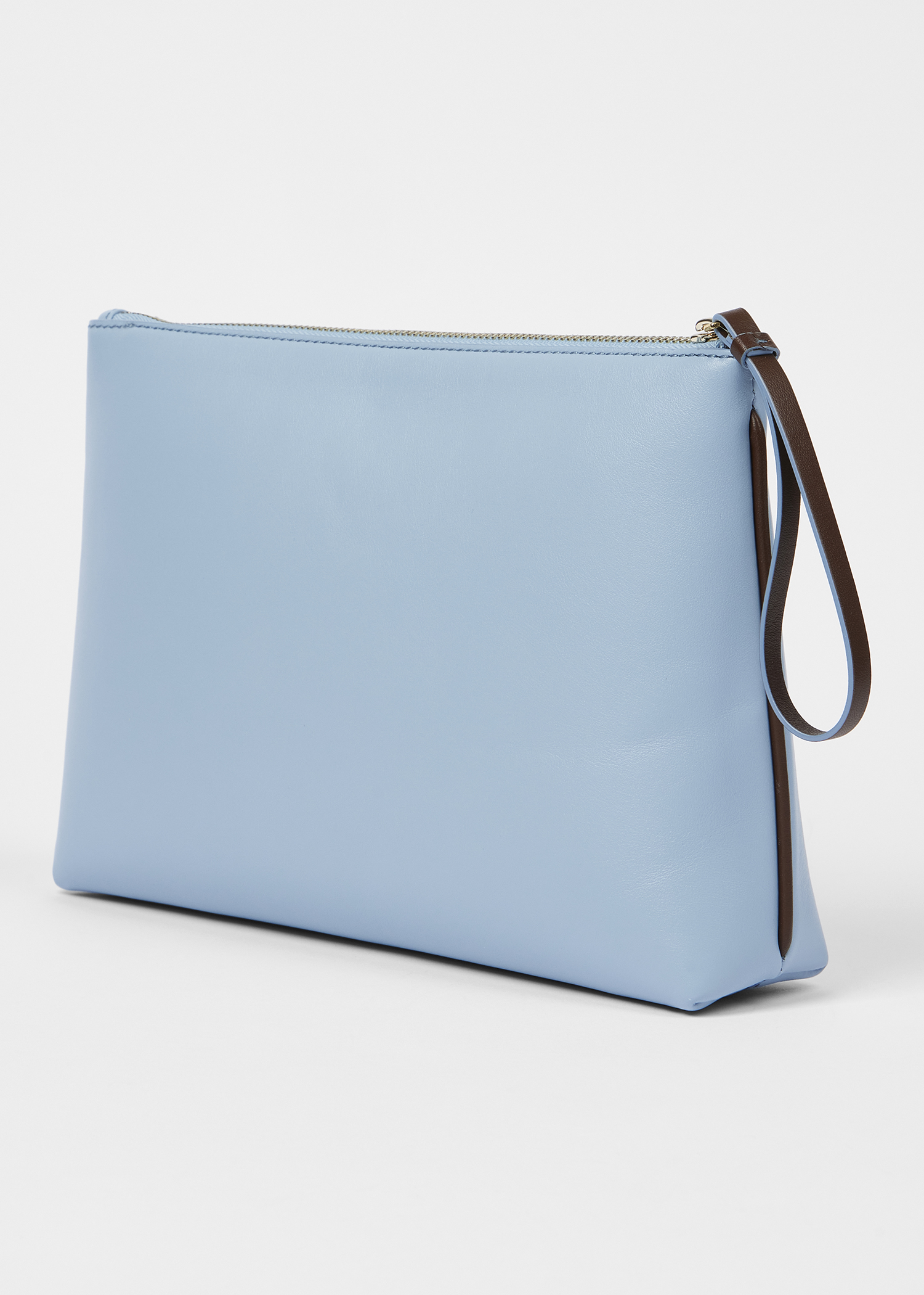 Women's Blue Leather Purse Pouch