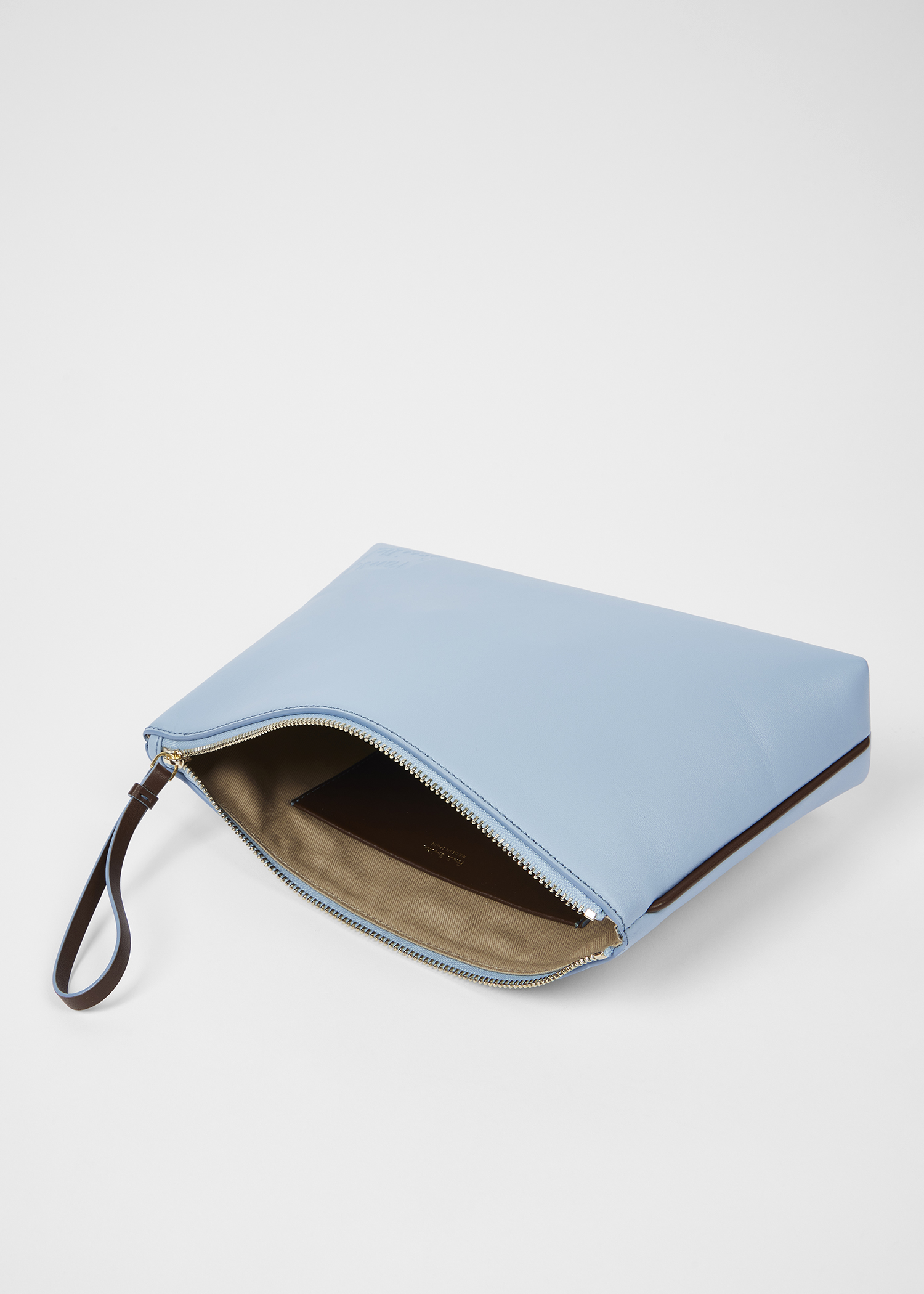 Women's Blue Leather Purse Pouch