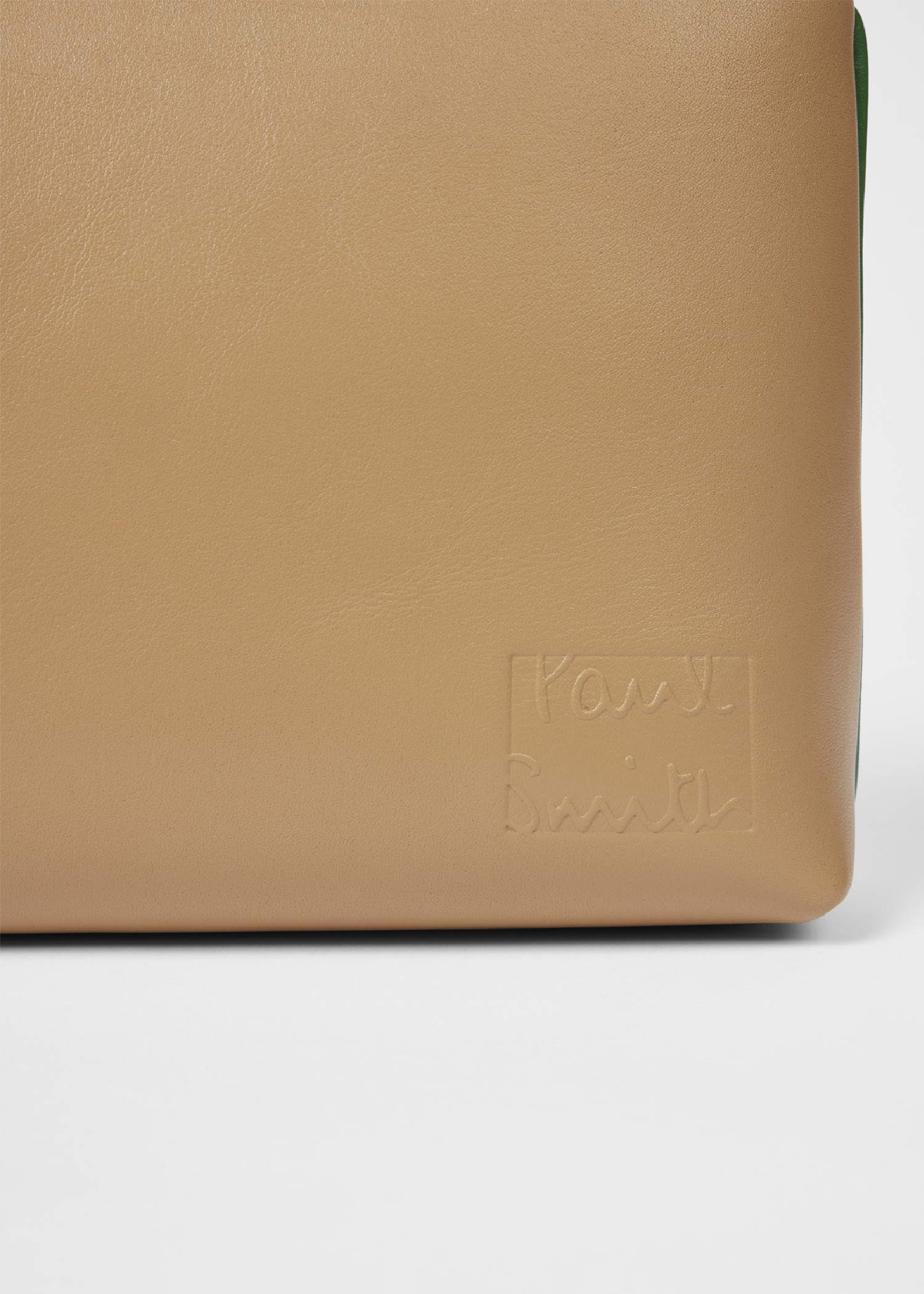 Women's Taupe Leather Purse Pouch