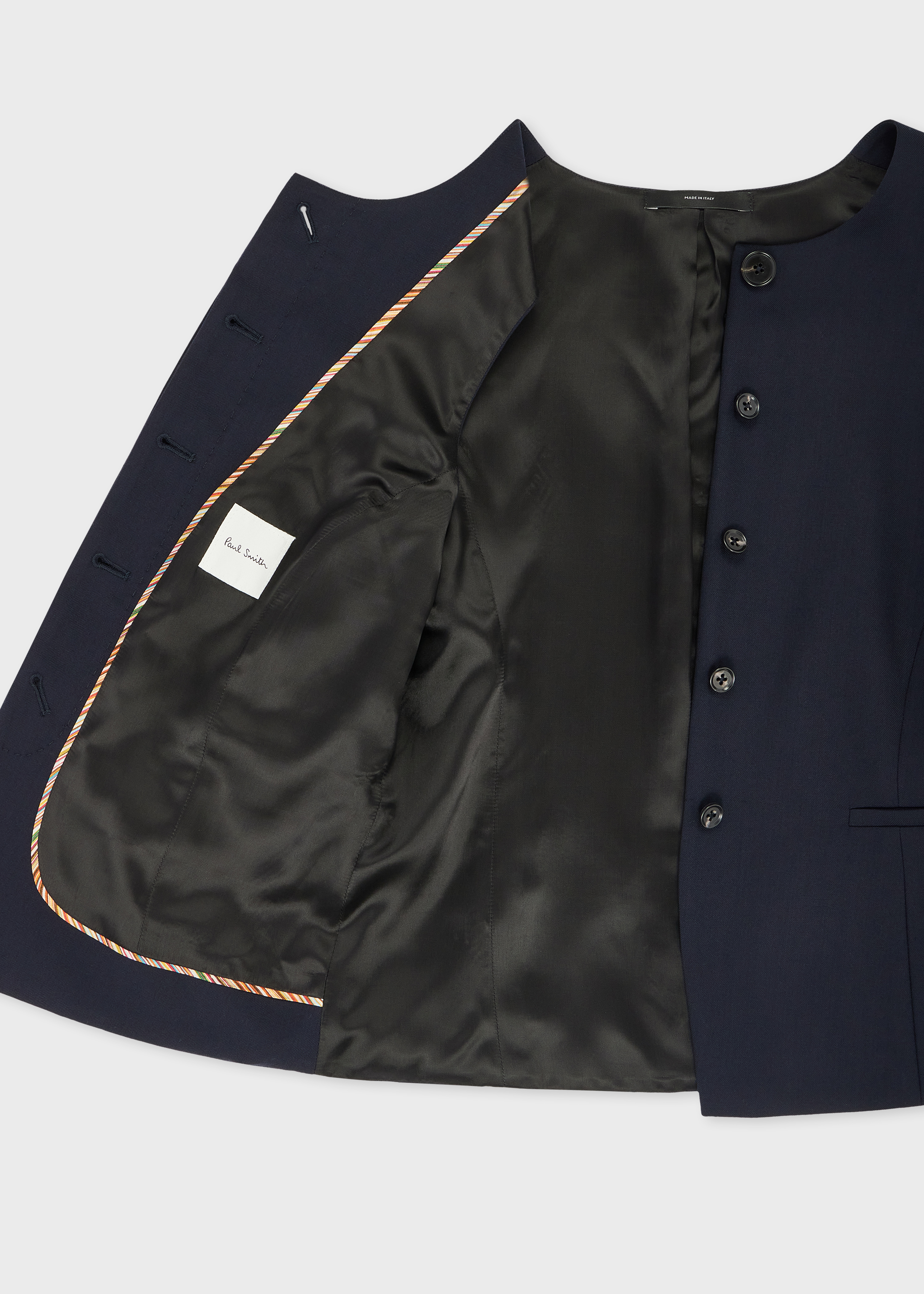 A Suit To Travel In - Women's Navy Wool Asymmetric Waistcoat