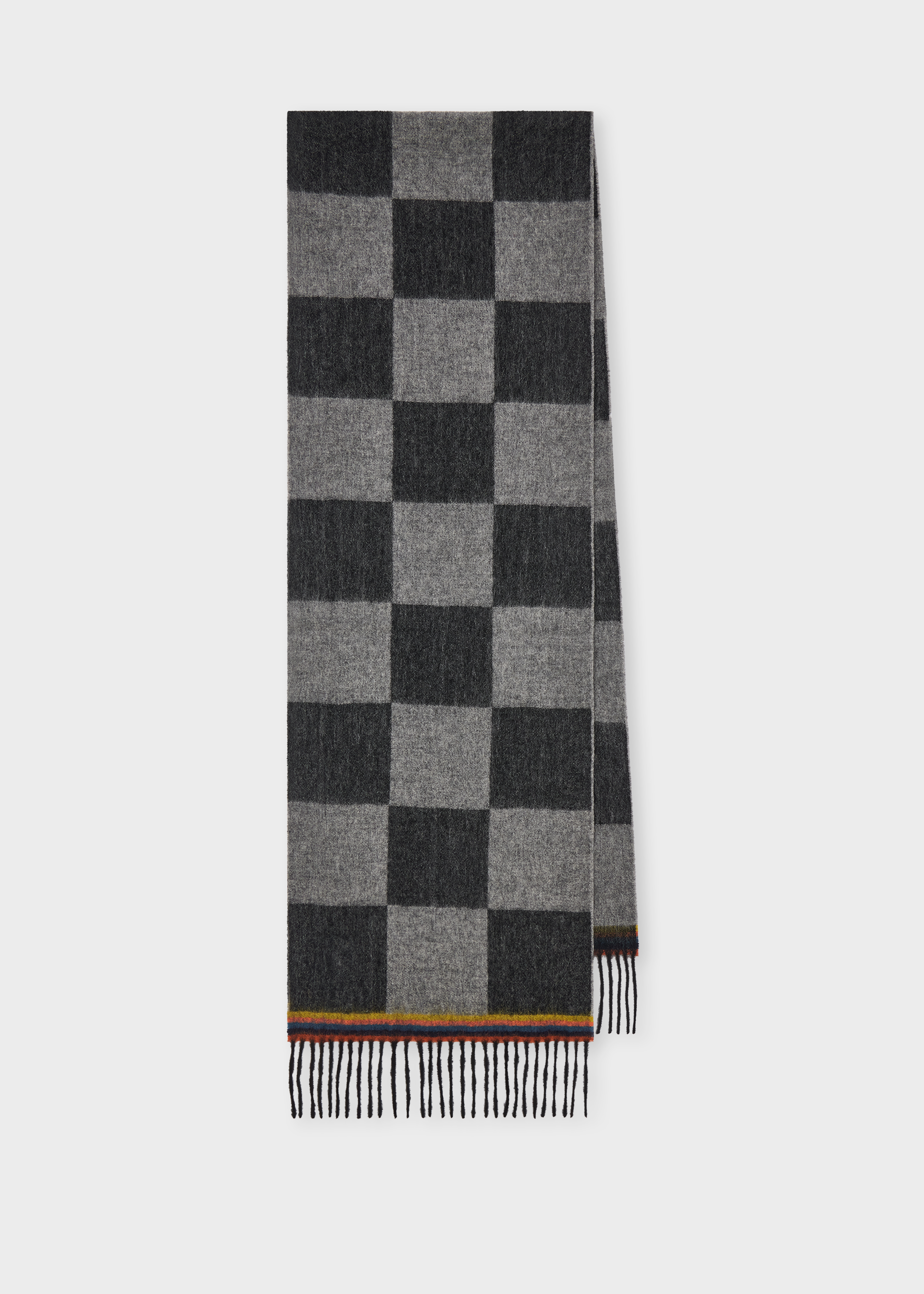 Black 'Hendrix' Check Scarf