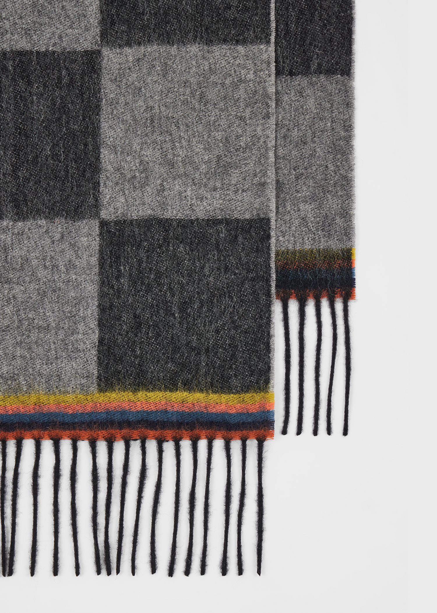 Black 'Hendrix' Check Scarf