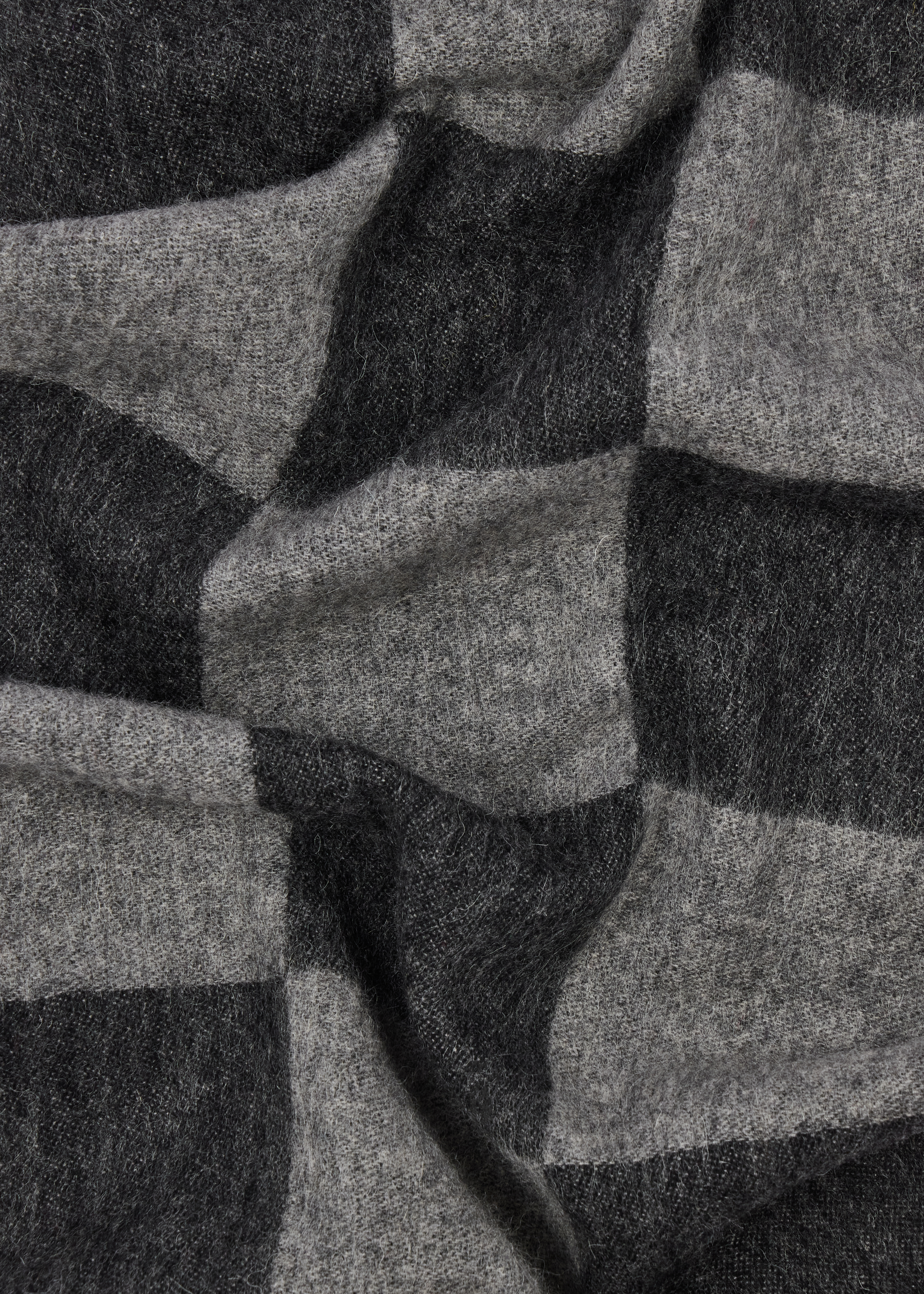 Black 'Hendrix' Check Scarf
