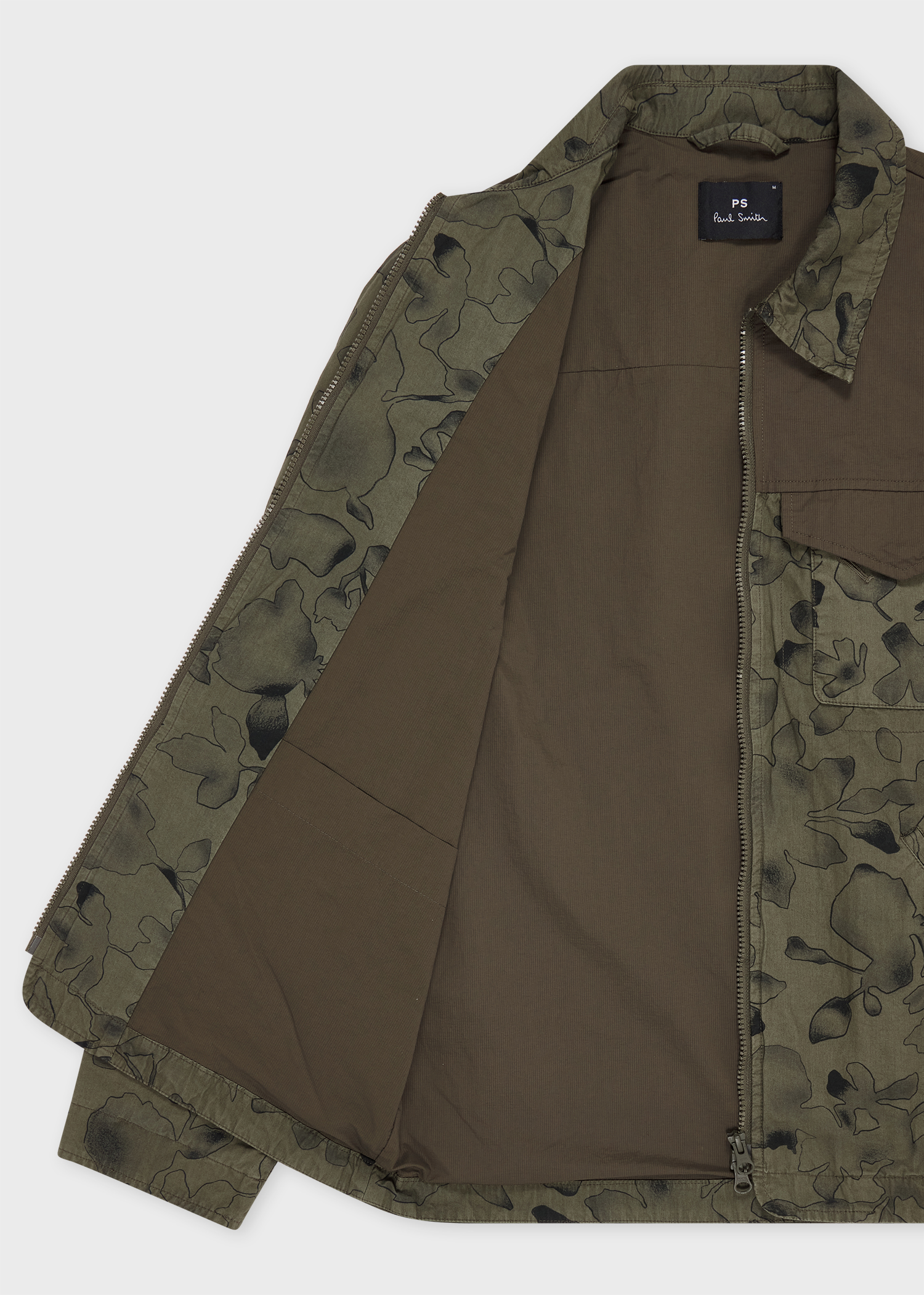Khaki Cotton 'Good Fortune Floral' Jacket