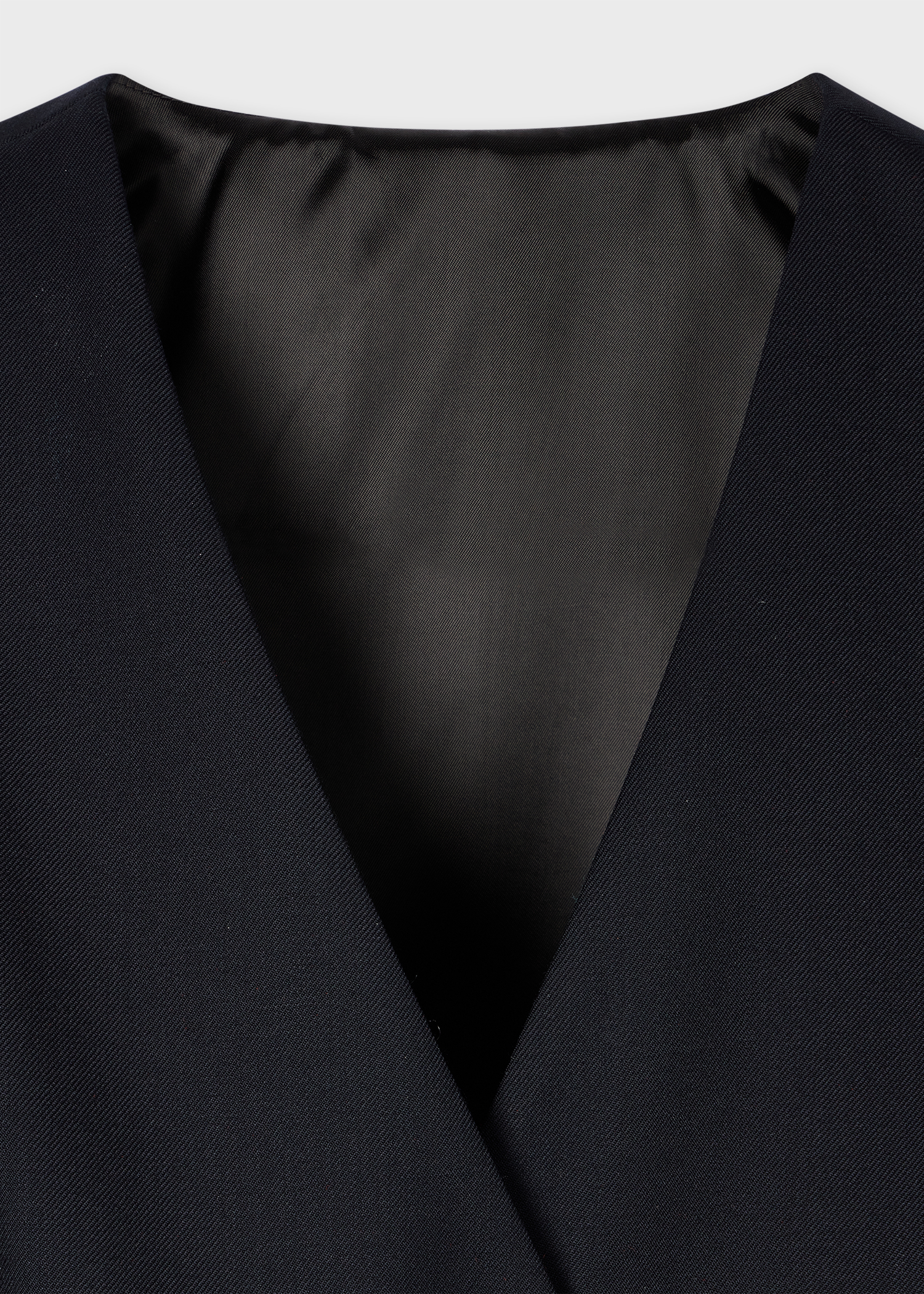 Women's A Suit To Travel In - Navy Collarless Tailored Blazer