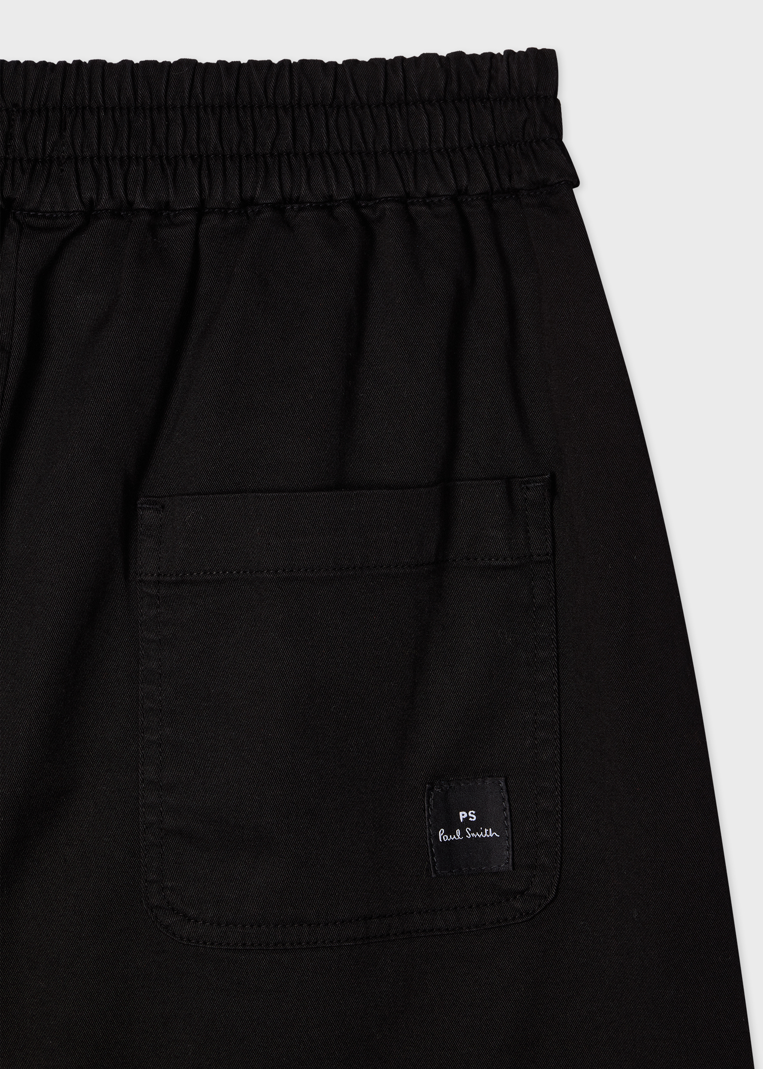 Women's Garment-Dyed Black Barrel-Leg Trousers