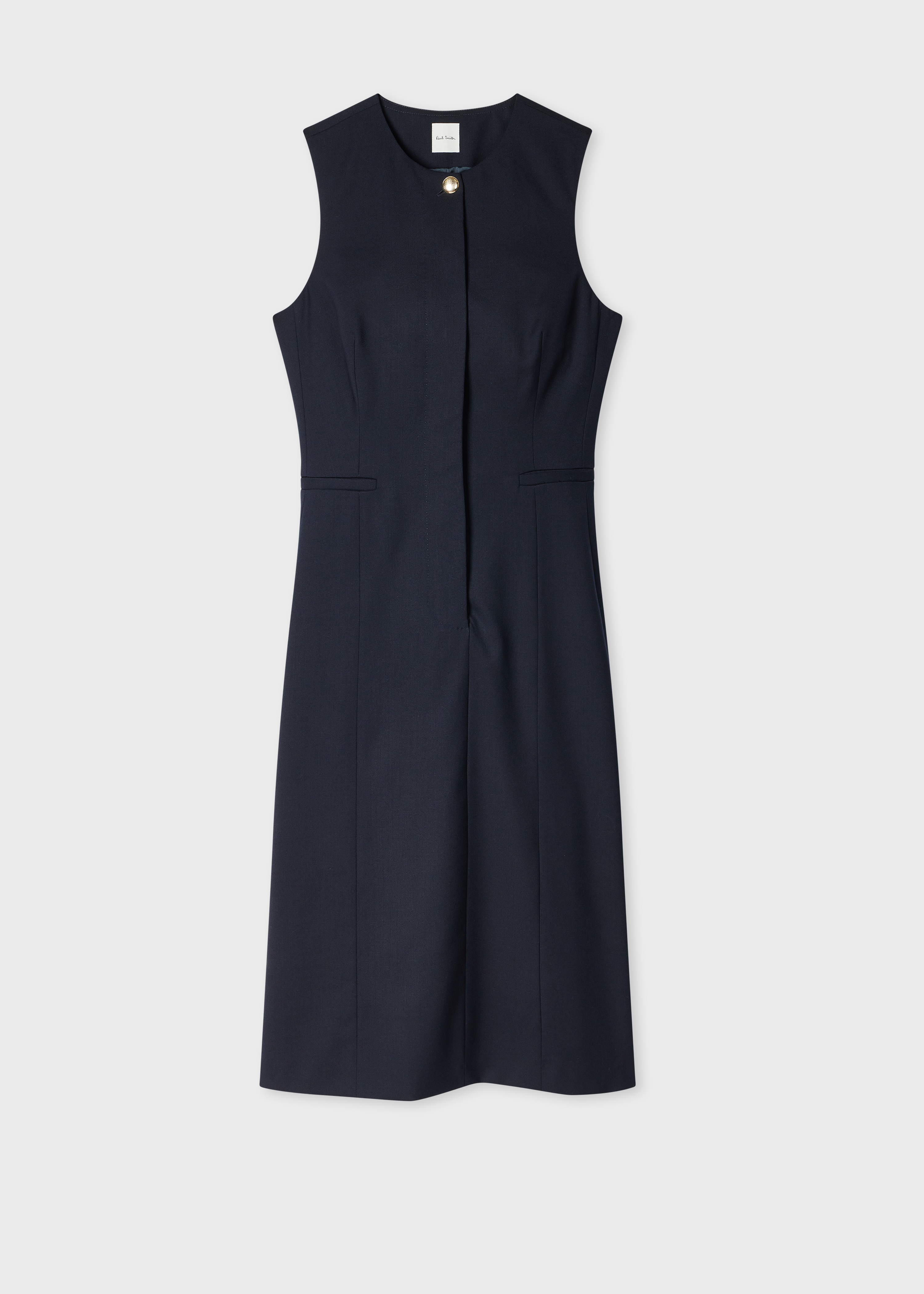 Women's A Suit To Travel In - Navy Tailored Sleeveless Dress