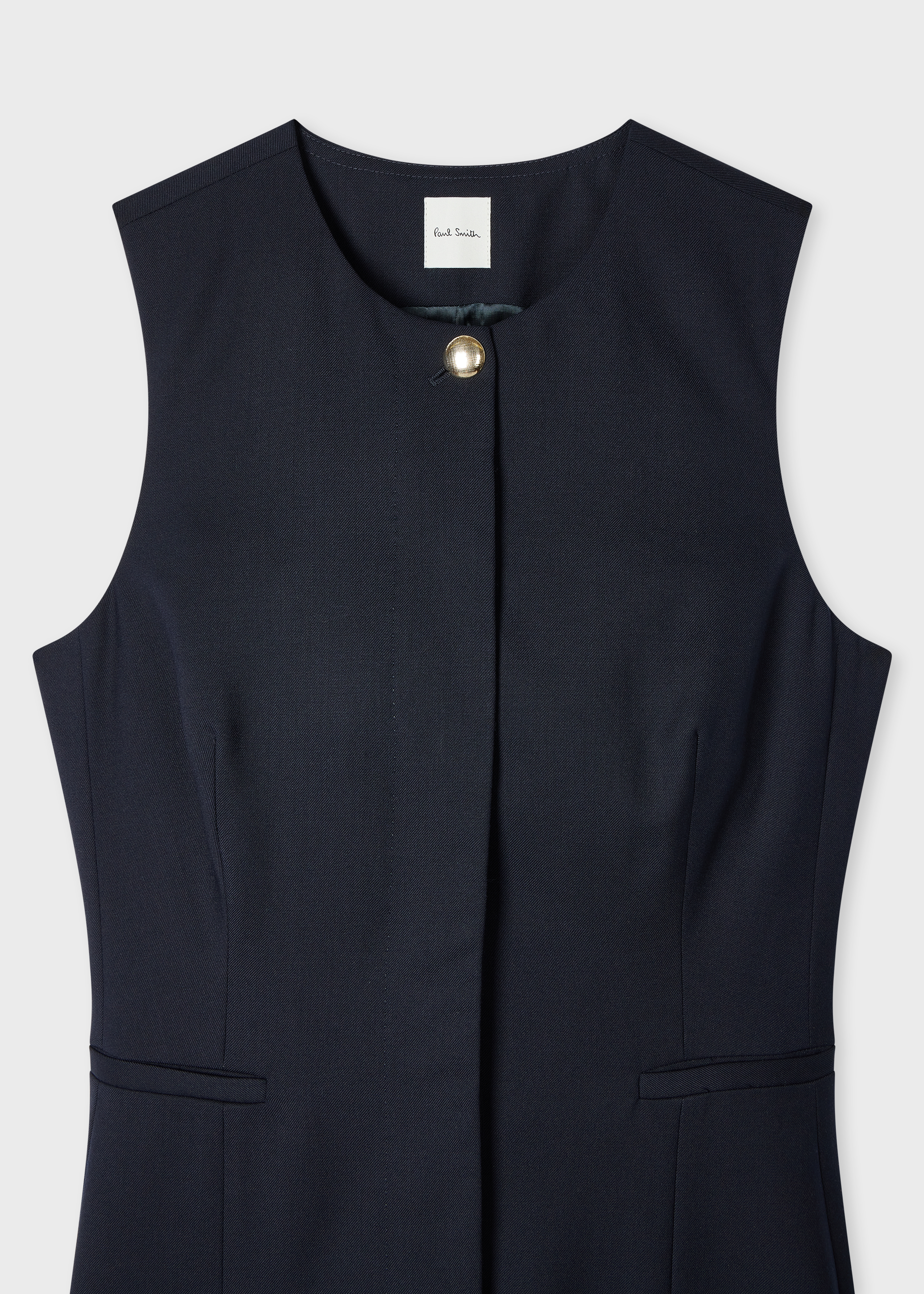 Women's A Suit To Travel In - Navy Tailored Sleeveless Dress