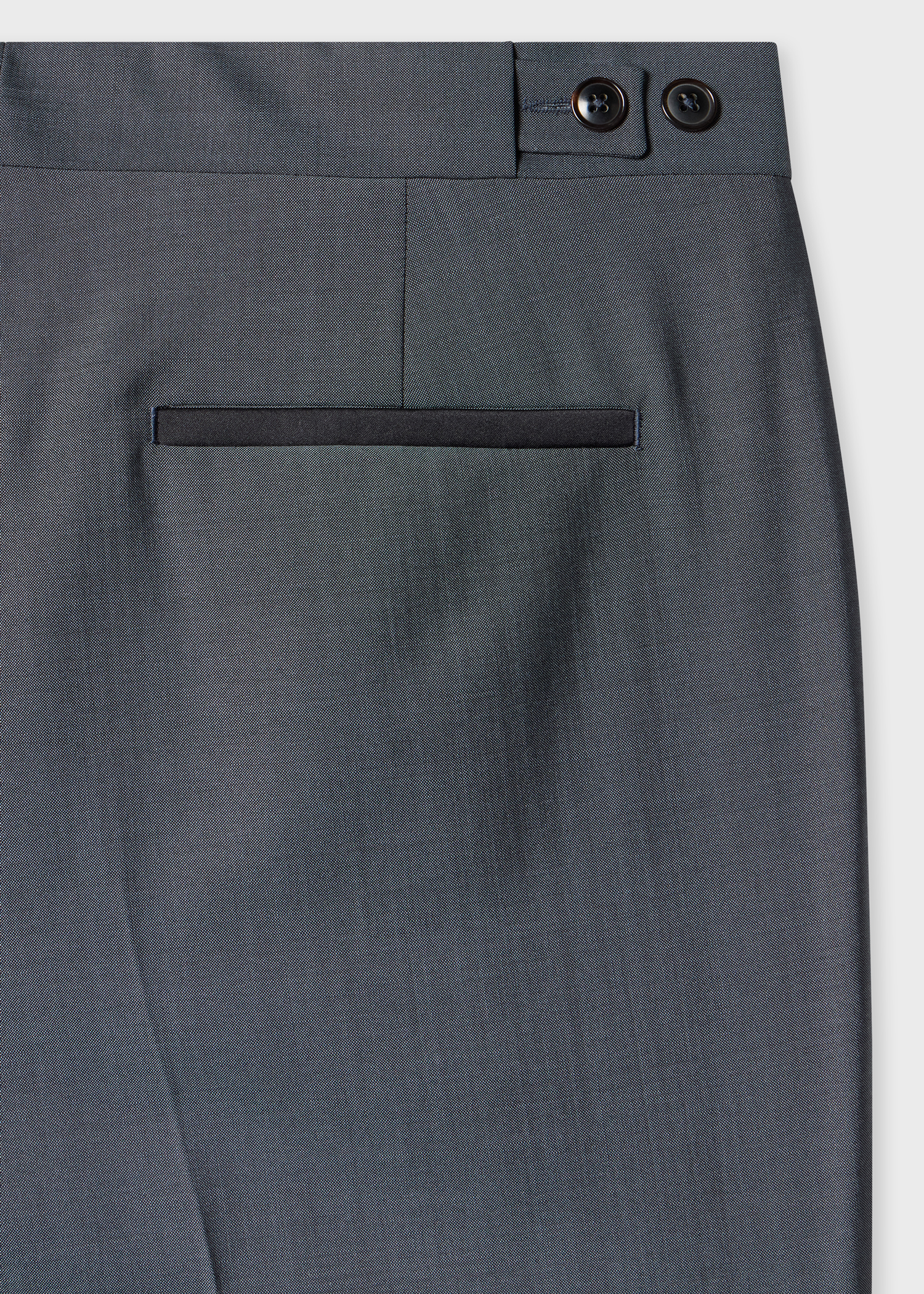 Tailored-Fit Slate Blue Wool-Mohair Evening Trousers